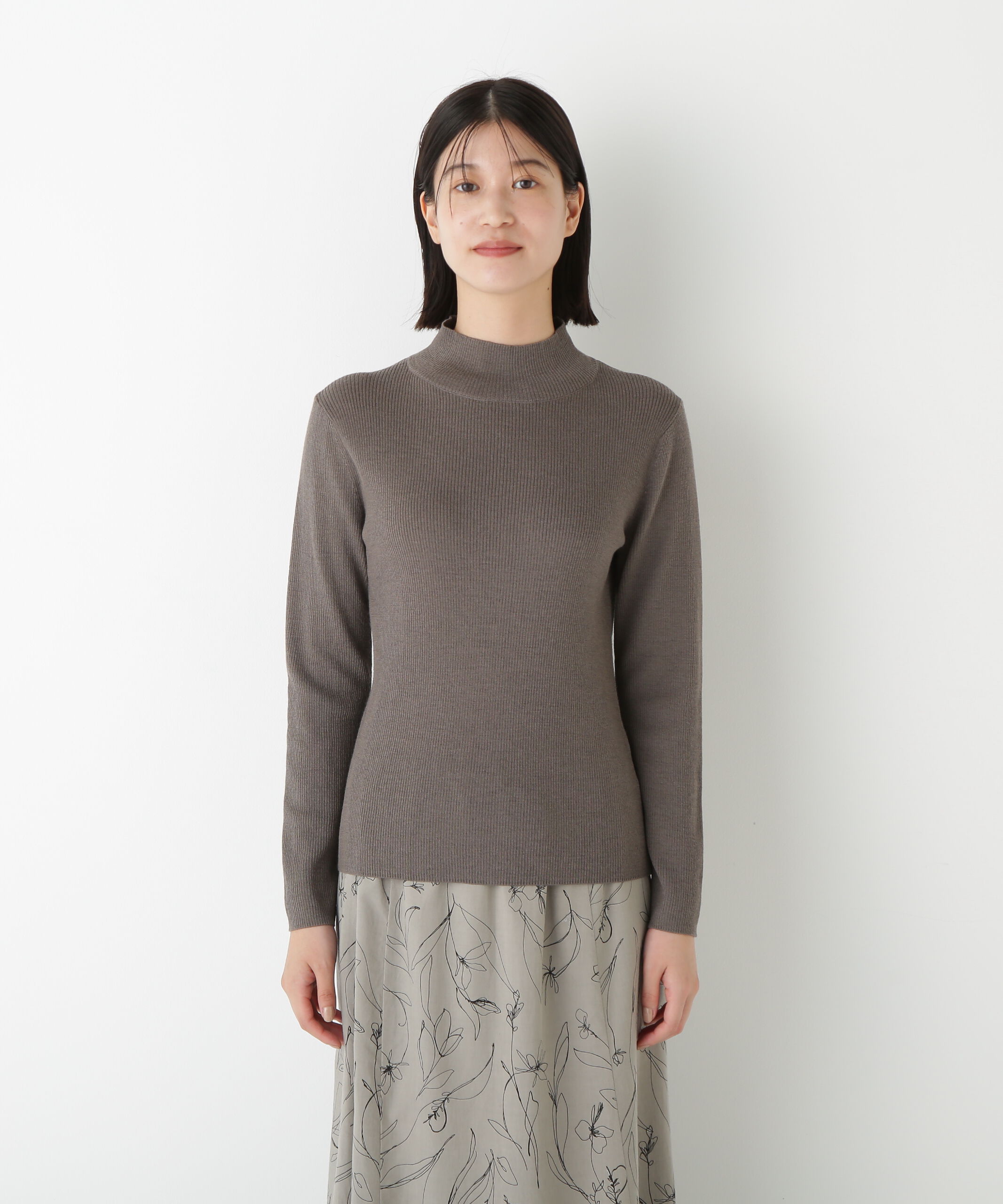  「◆ハイツイストウールハイネックリブプルオーバー」|ニット・セーター|