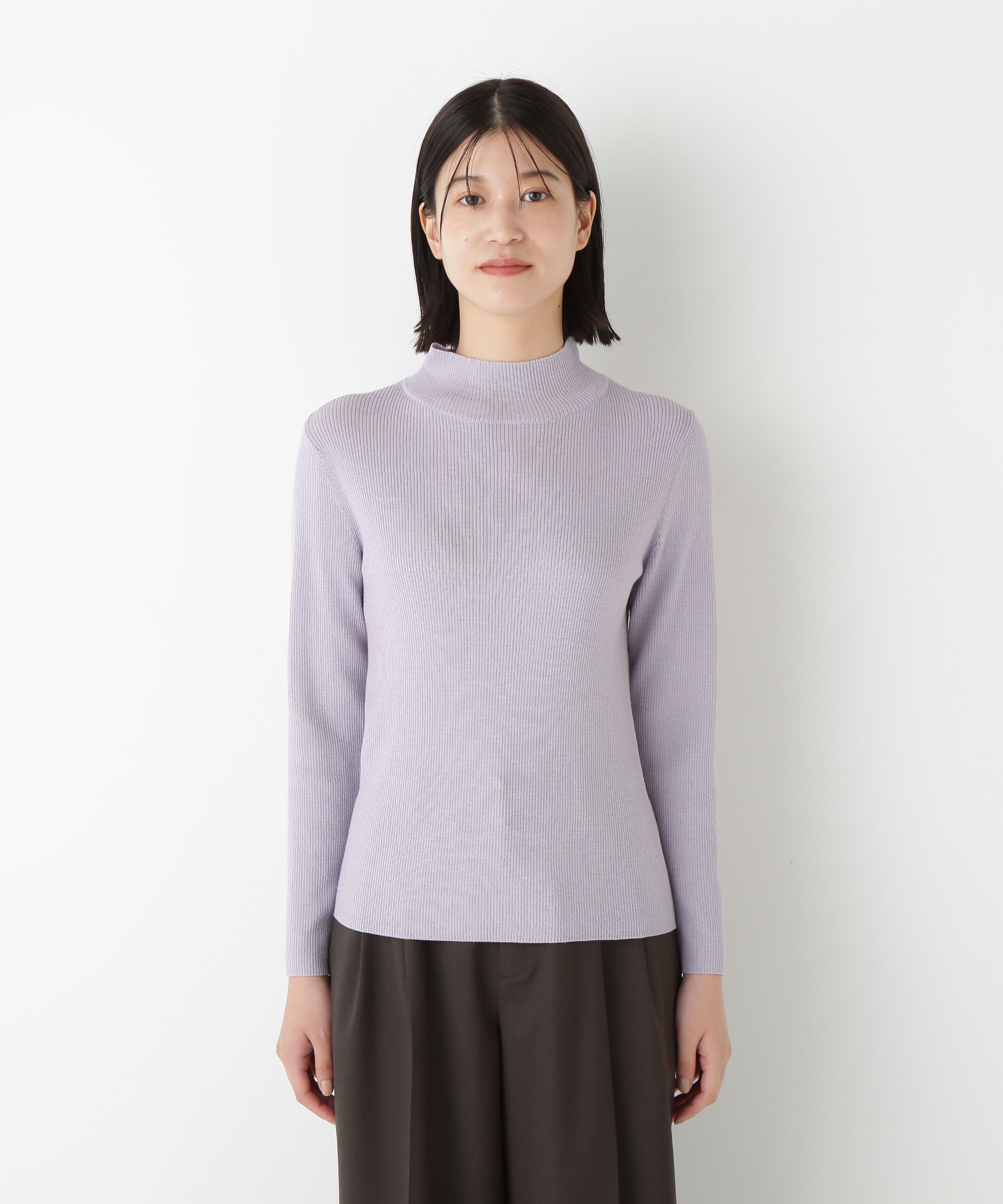  「◆ハイツイストウールハイネックリブプルオーバー」|ニット・セーター|