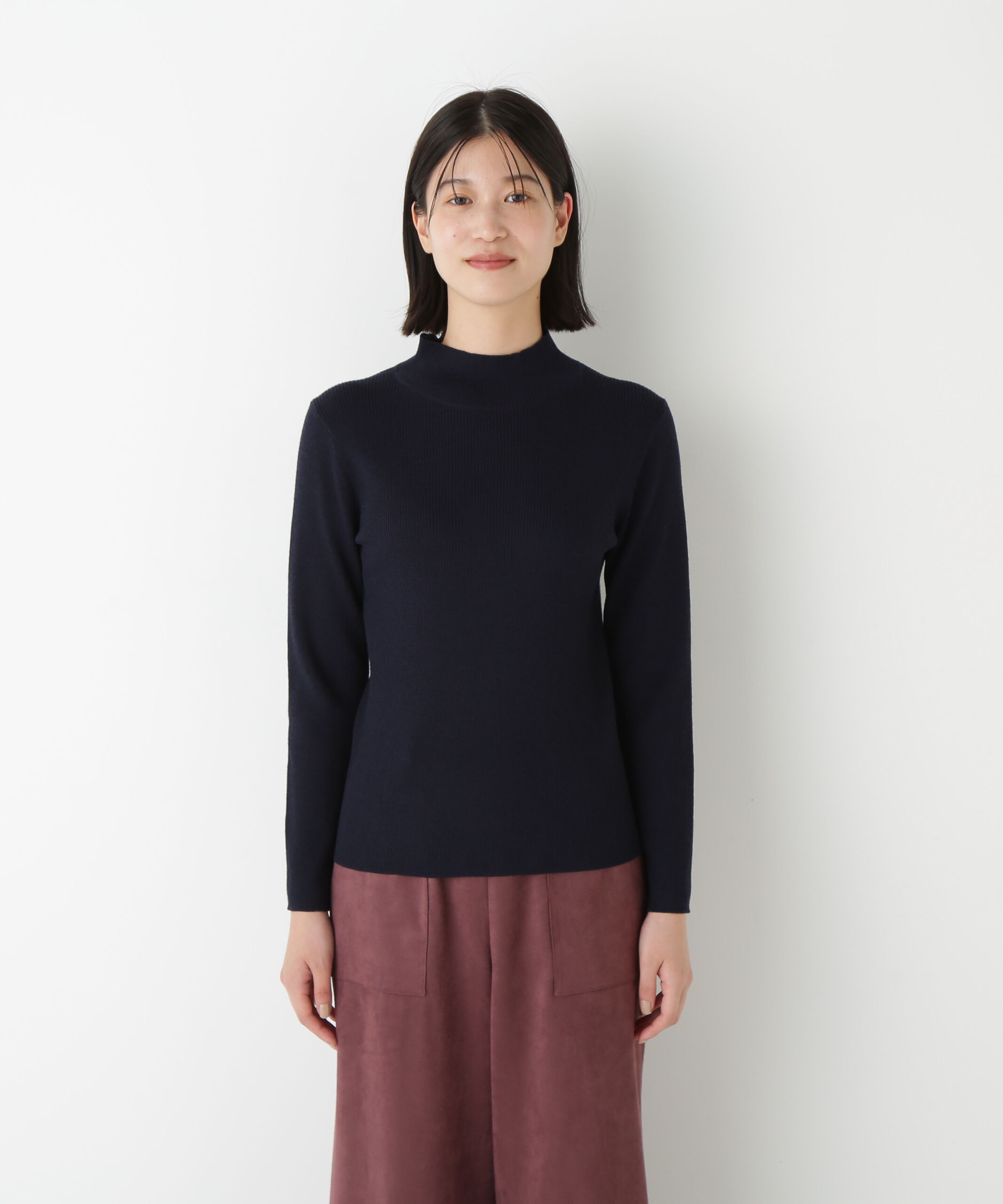  「◆ハイツイストウールハイネックリブプルオーバー」|ニット・セーター|