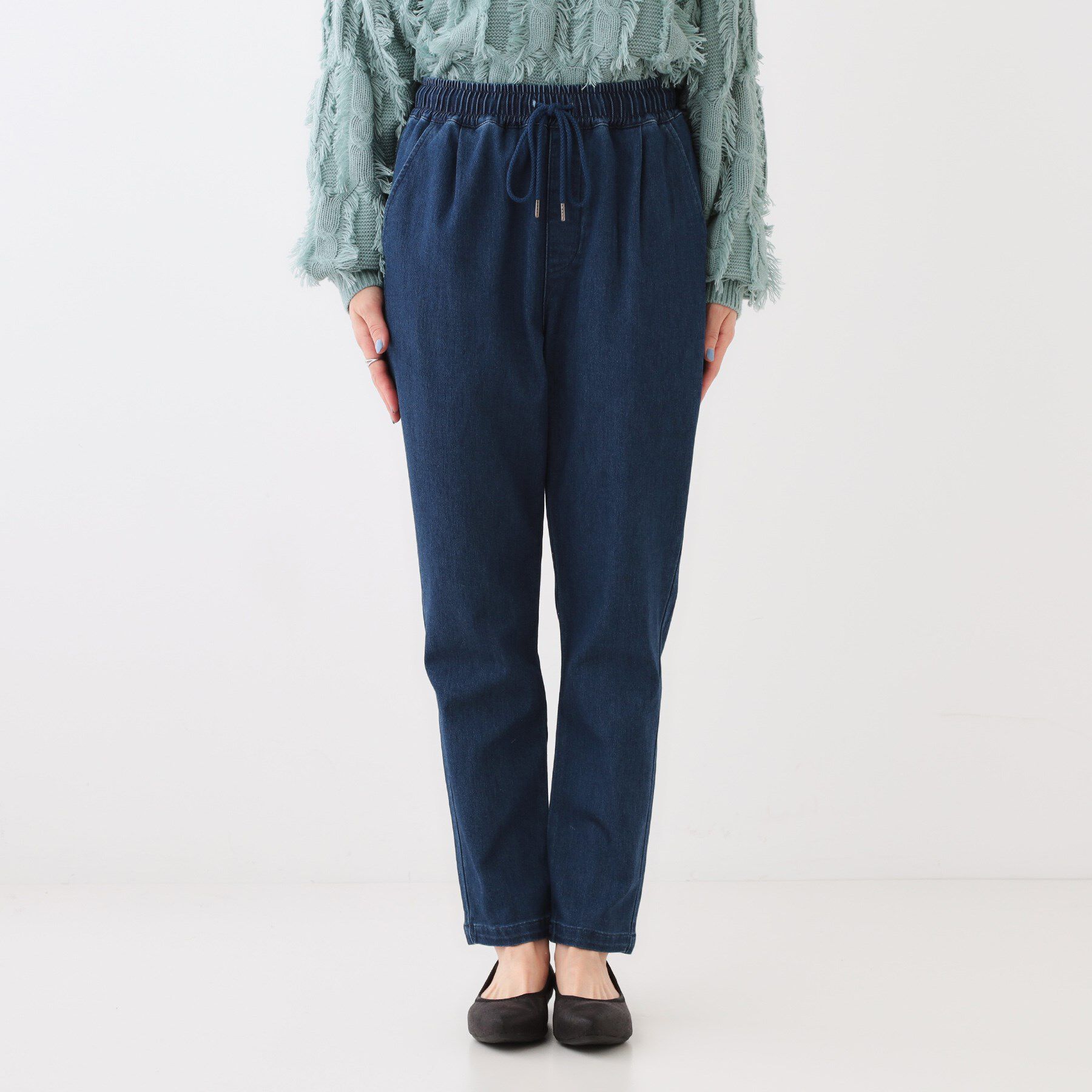 SHOO･LA･RUE「【洗える/SS-3L/美脚シルエット】アクティブ派のデニム イージーテーパードパンツ」|その他|