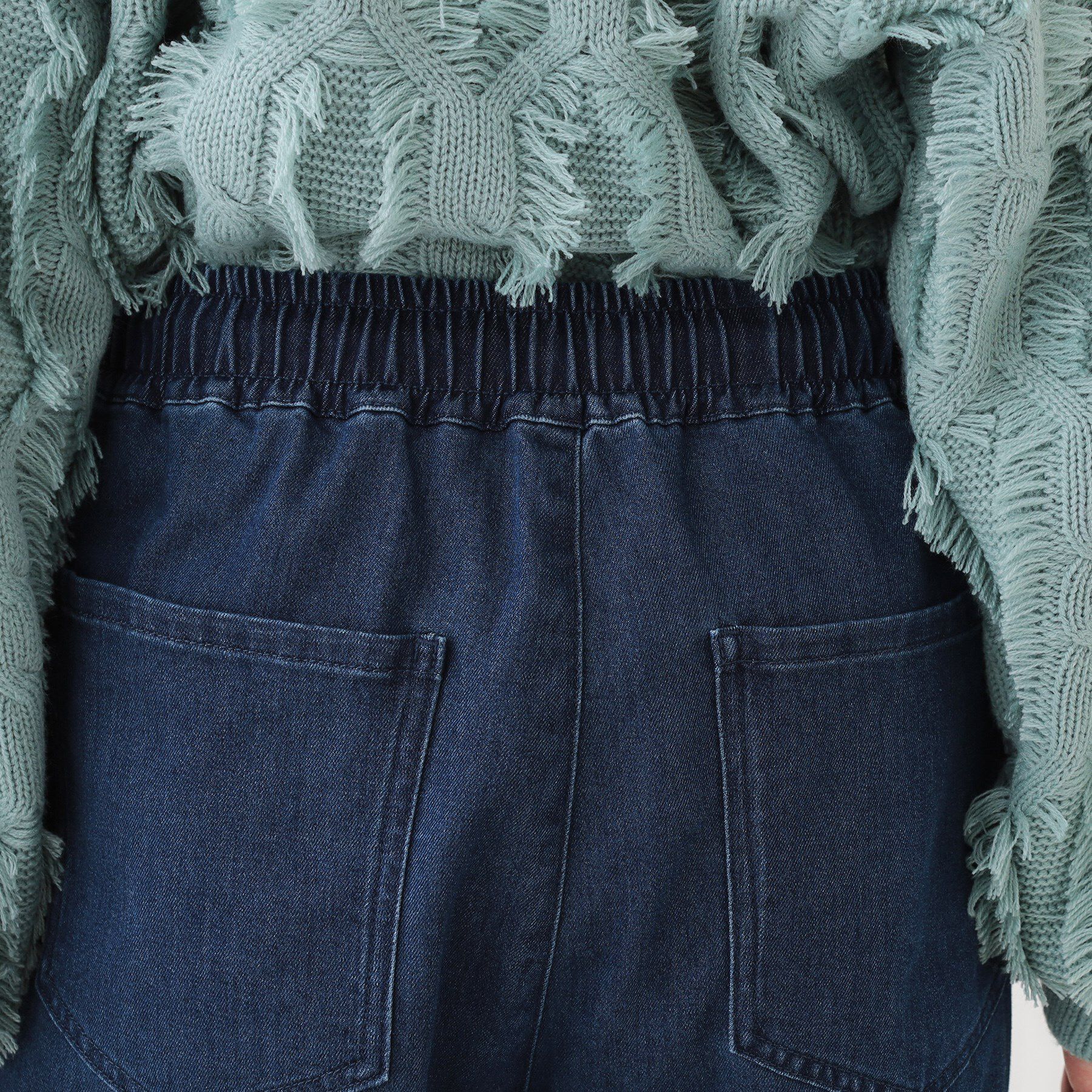 SHOO･LA･RUE「【洗える/SS-3L/美脚シルエット】アクティブ派のデニム イージーテーパードパンツ」|その他|