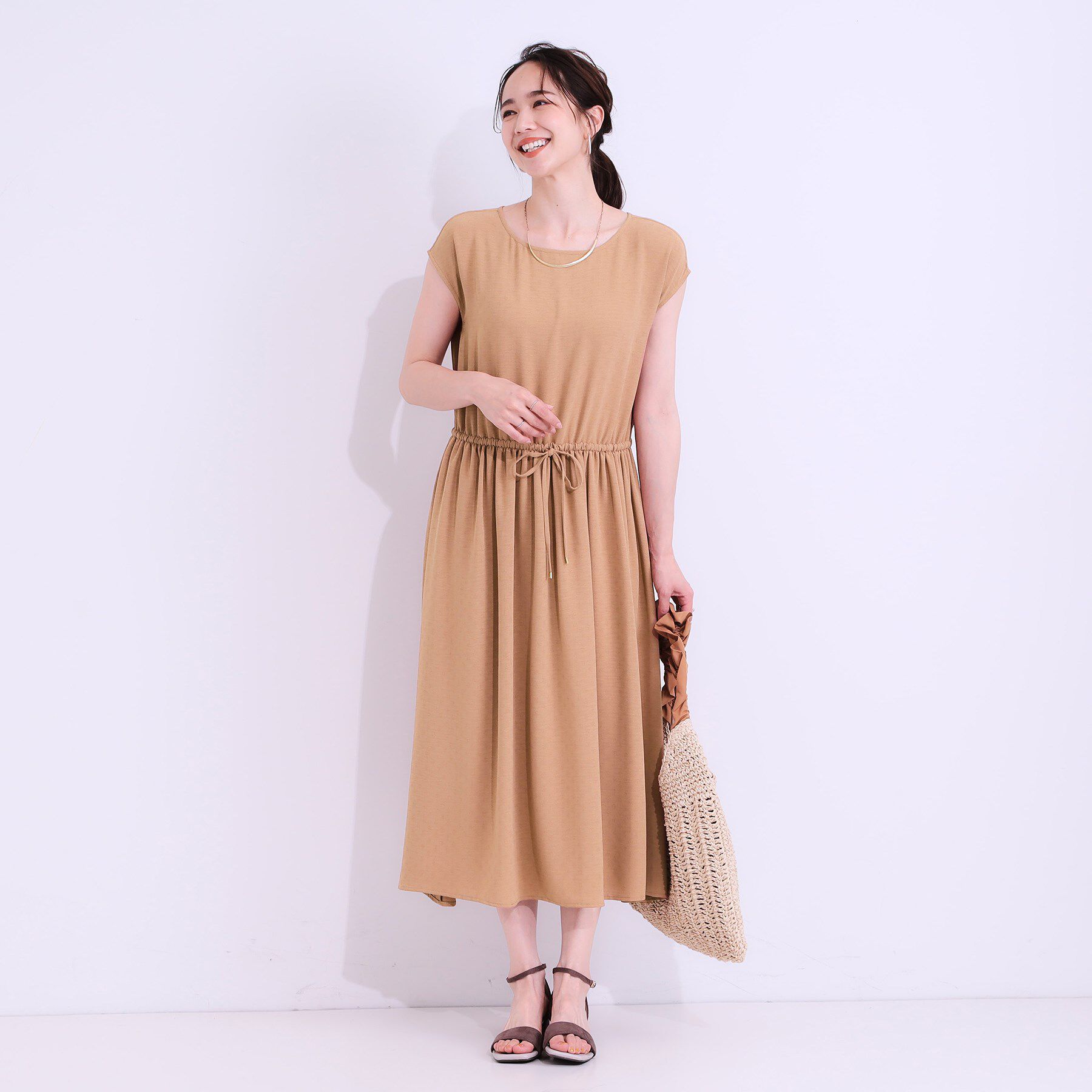 SHOO･LA･RUE「【S-LL】さらりと1枚で決まる ジャカードワンピース」|ワンピース|