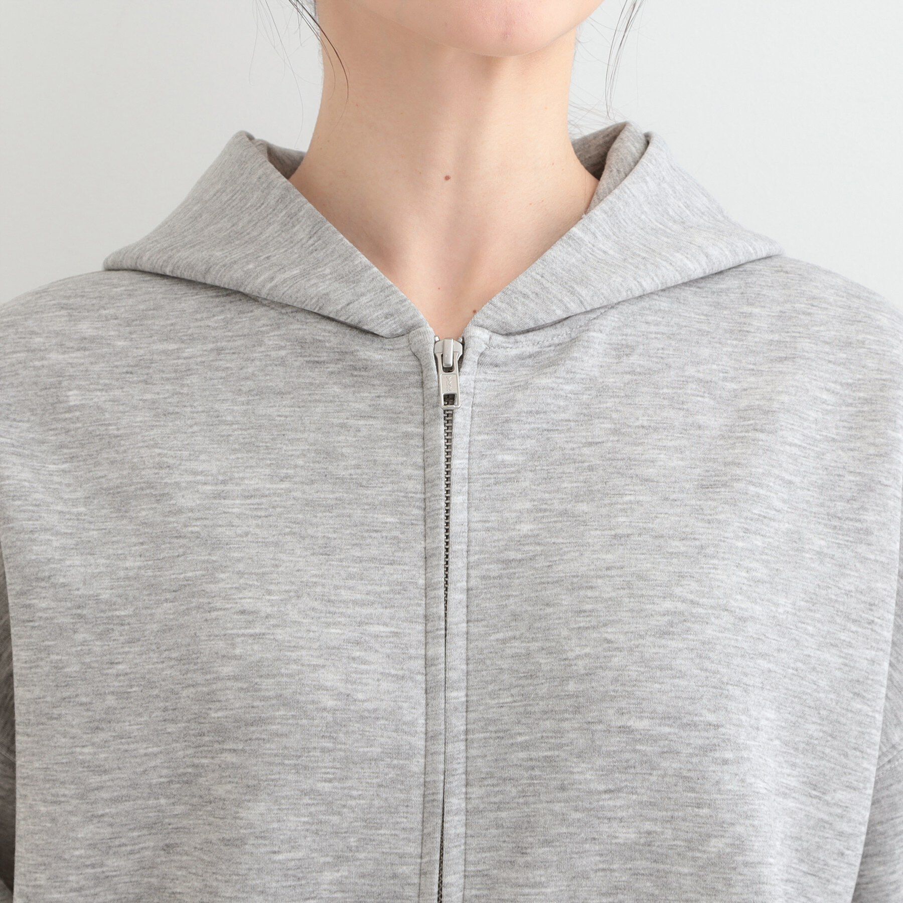 SHOO･LA･RUE「【セットアップ可/S-LL/なめらかタッチ】ZIPパーカ」|パーカー|