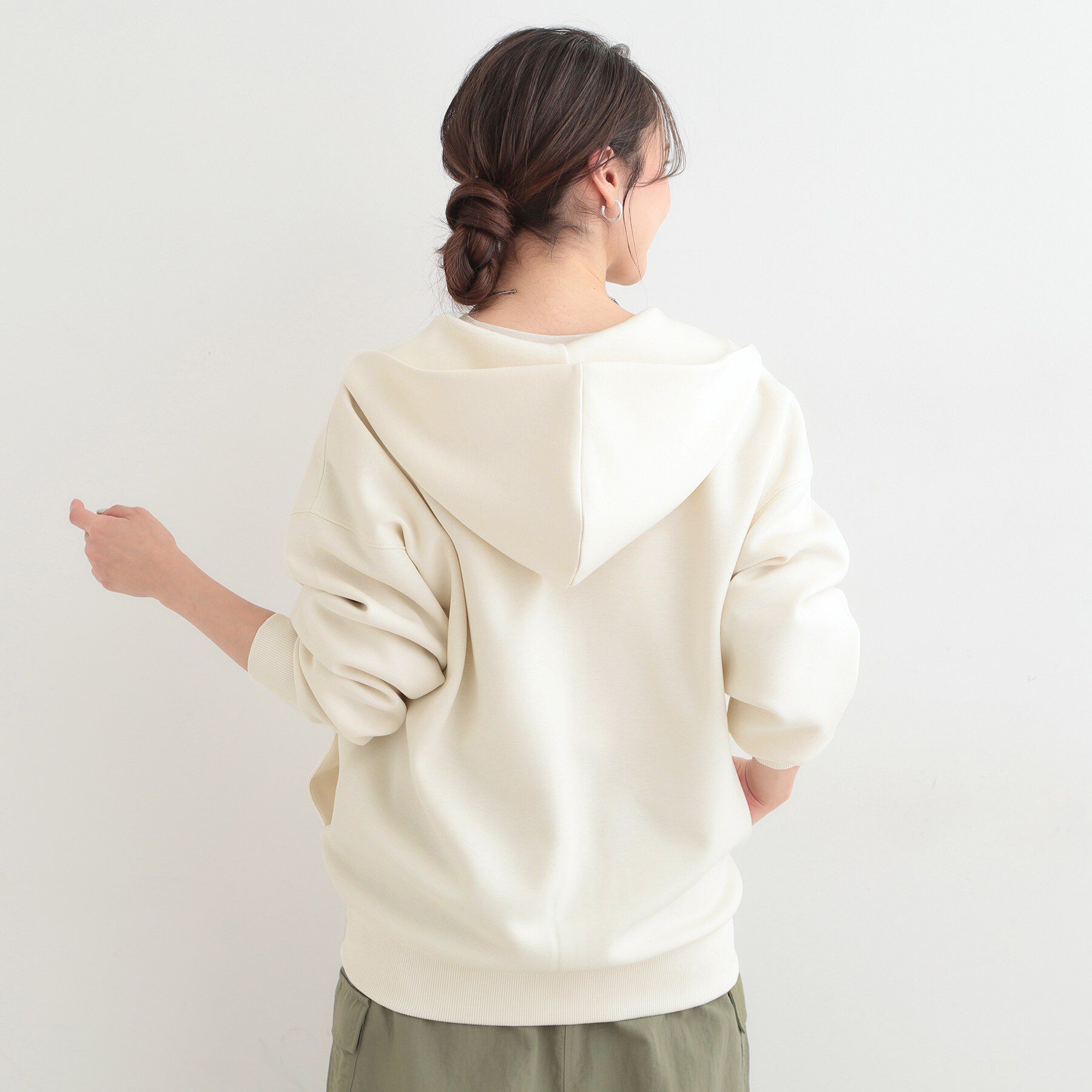 SHOO･LA･RUE「【セットアップ可/S-LL/なめらかタッチ】ZIPパーカ」|パーカー|