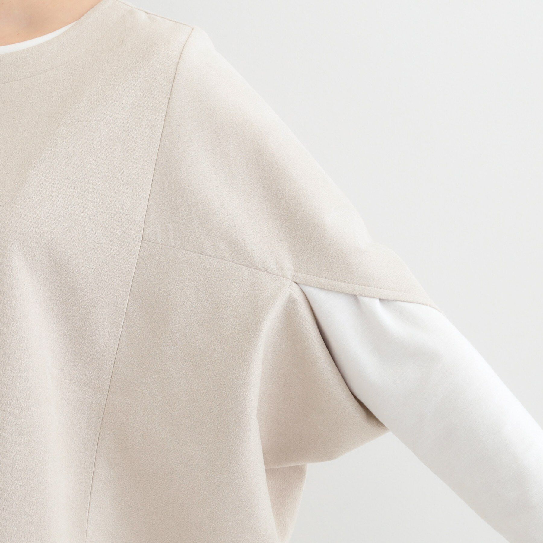 SHOO･LA･RUE「【2点セット】ポンチョ風スウェードトップス&times;ロンT」|その他|