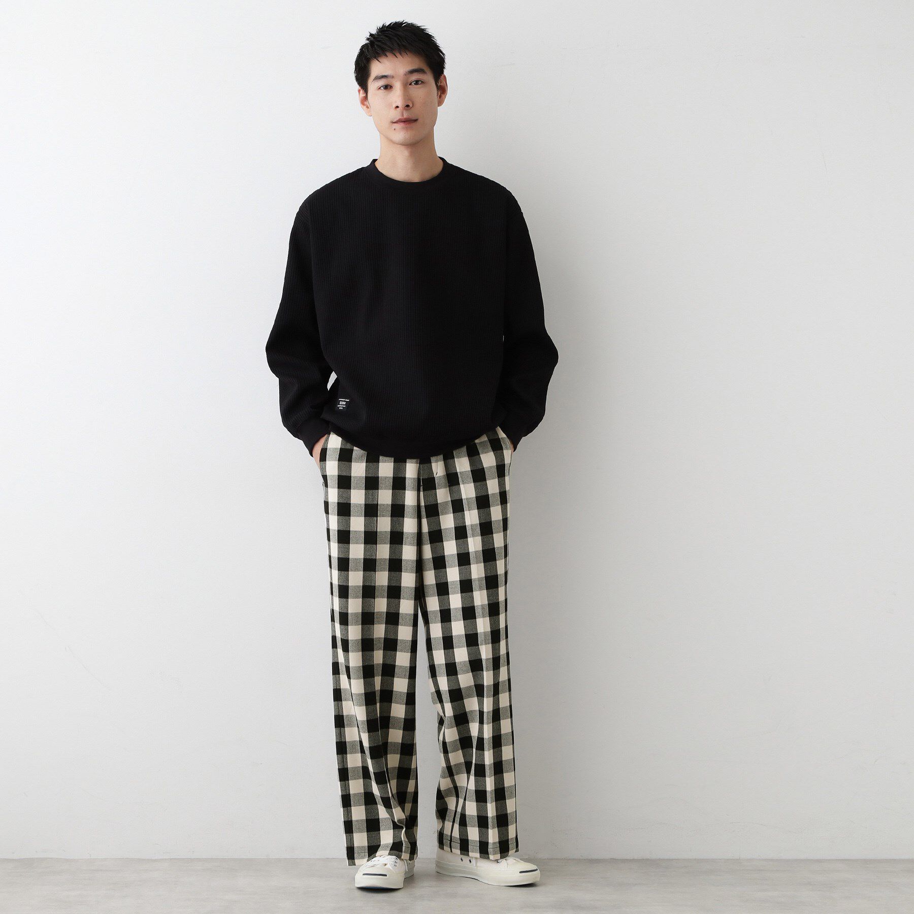 Dessin「【洗える】チェック柄ドロストパンツ」|その他|