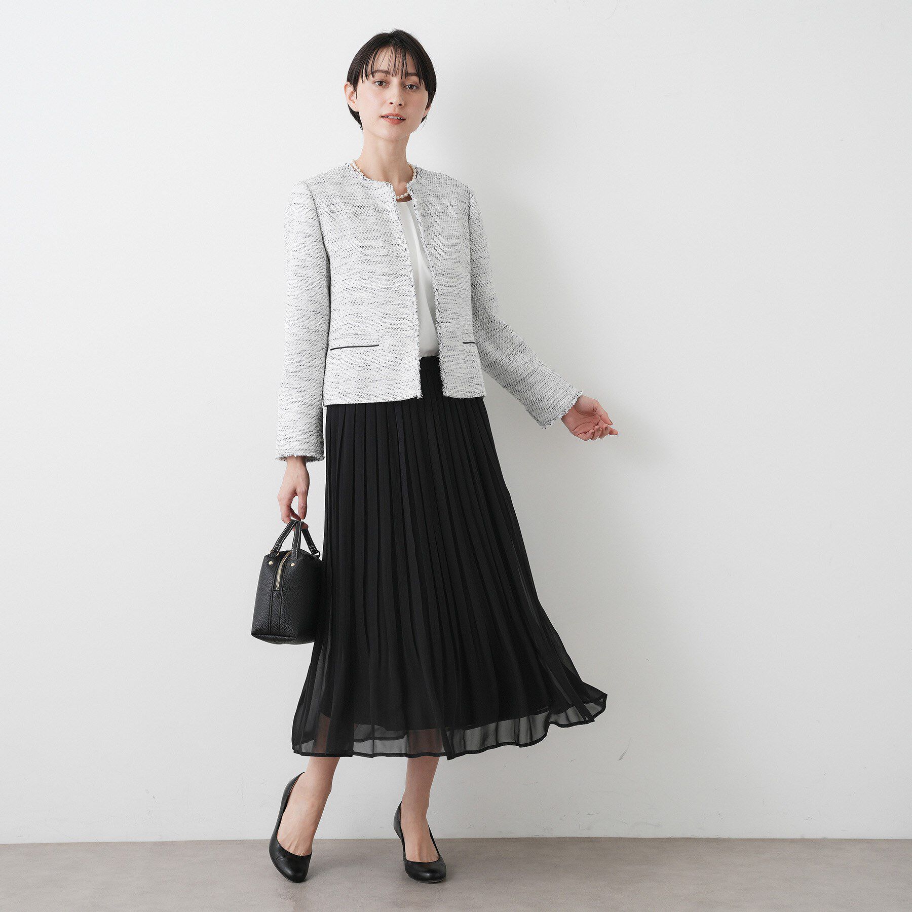 Dessin「【入卒/セレモニー/ウエストゴム/洗える】シフォンプリーツスカート」|スカート|