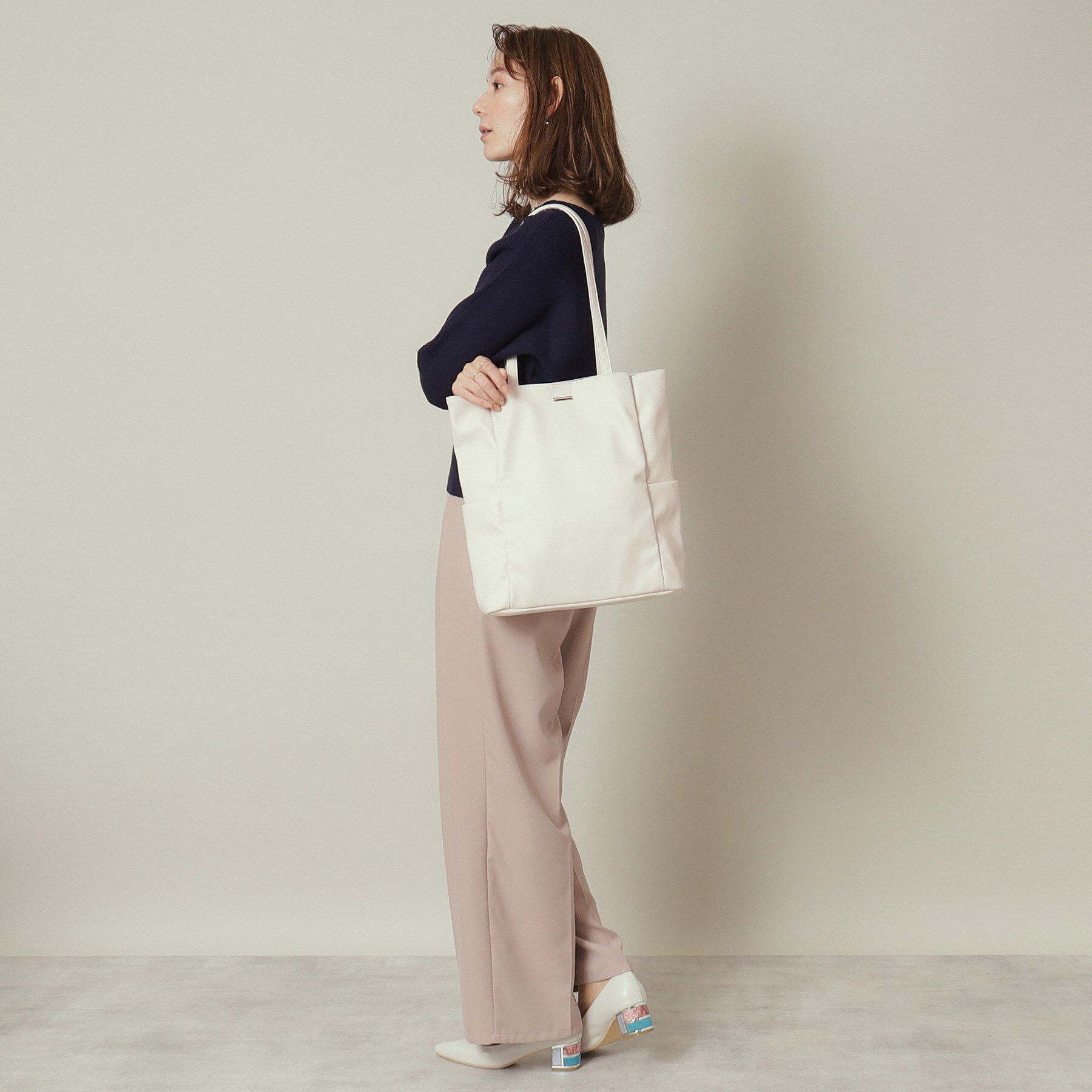 ITS&rsquo;DEMO「【通勤／A4対応／7ポケット】縦型多ポケトート」|トートバッグ|