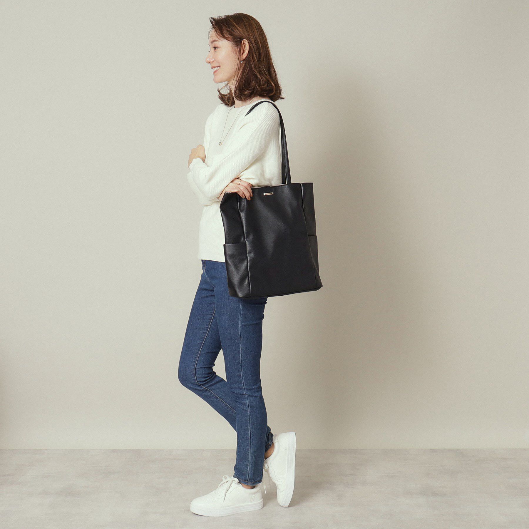 ITS&rsquo;DEMO「【通勤／A4対応／7ポケット】縦型多ポケトート」|トートバッグ|