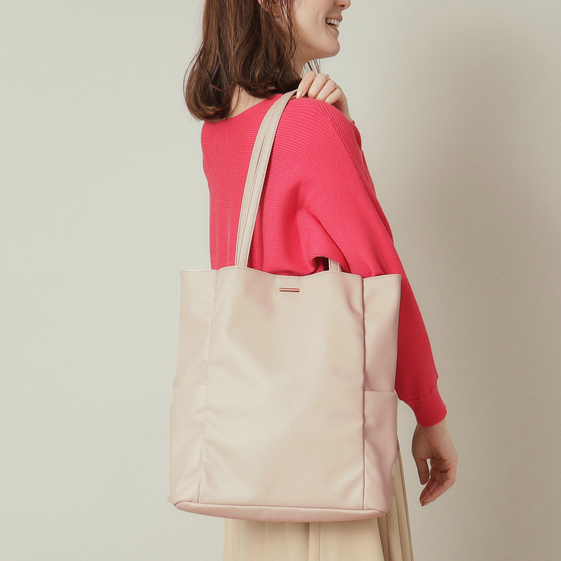 ITS&rsquo;DEMO「【通勤／A4対応／7ポケット】縦型多ポケトート」|トートバッグ|