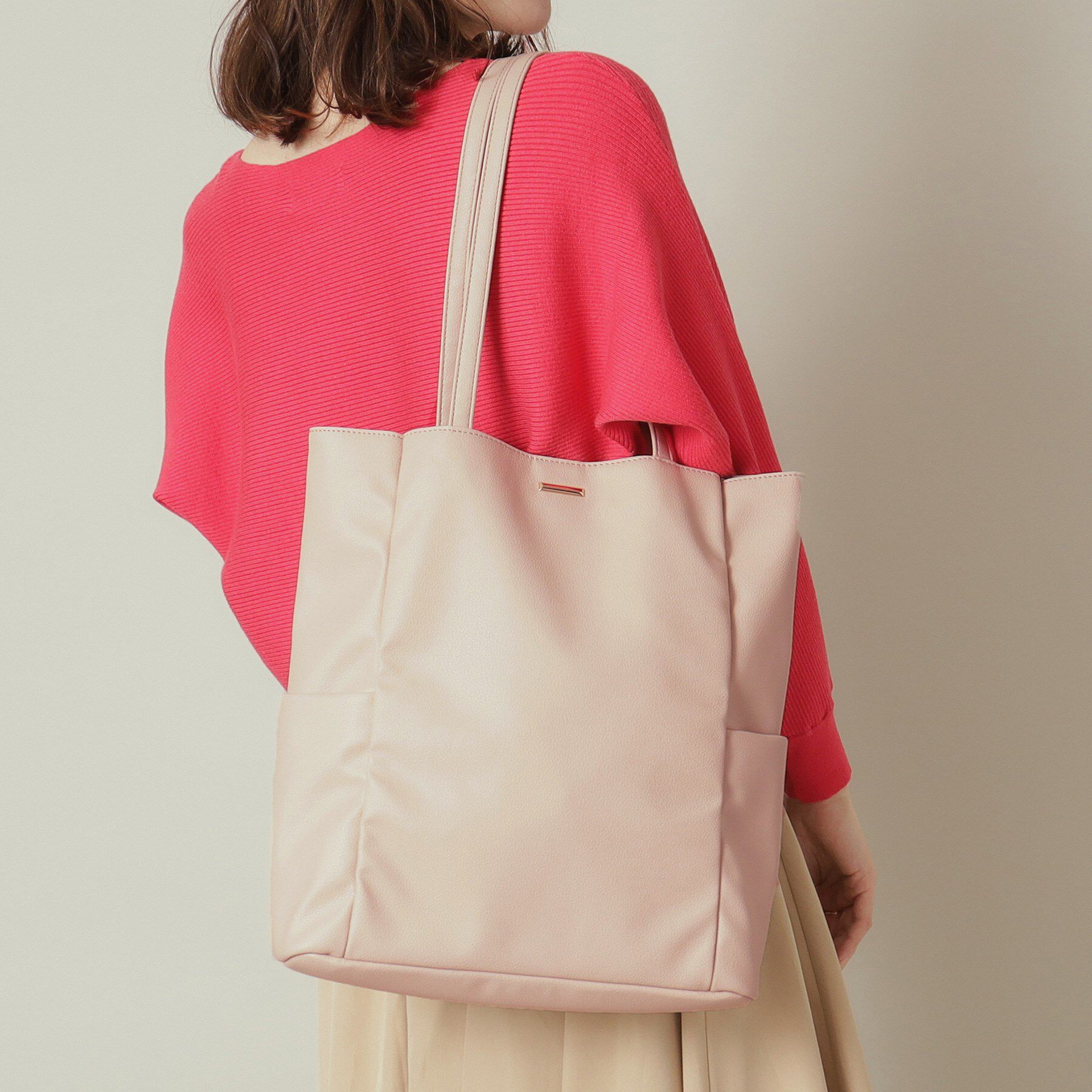 ITS&rsquo;DEMO「【通勤／A4対応／7ポケット】縦型多ポケトート」|トートバッグ|グレージュ(050)