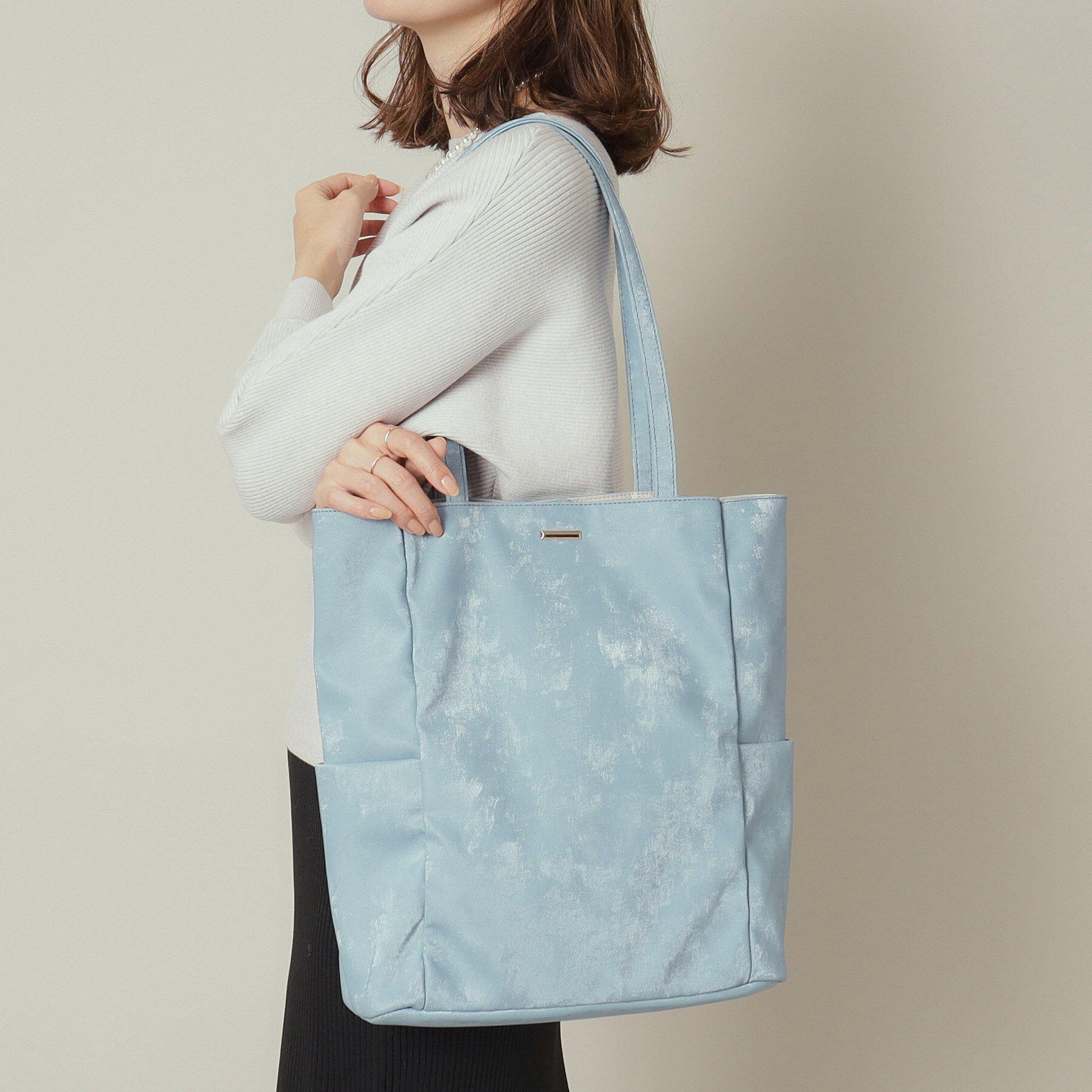 ITS&rsquo;DEMO「【通勤／A4対応／7ポケット】縦型多ポケトート」|トートバッグ|ブルー(192)