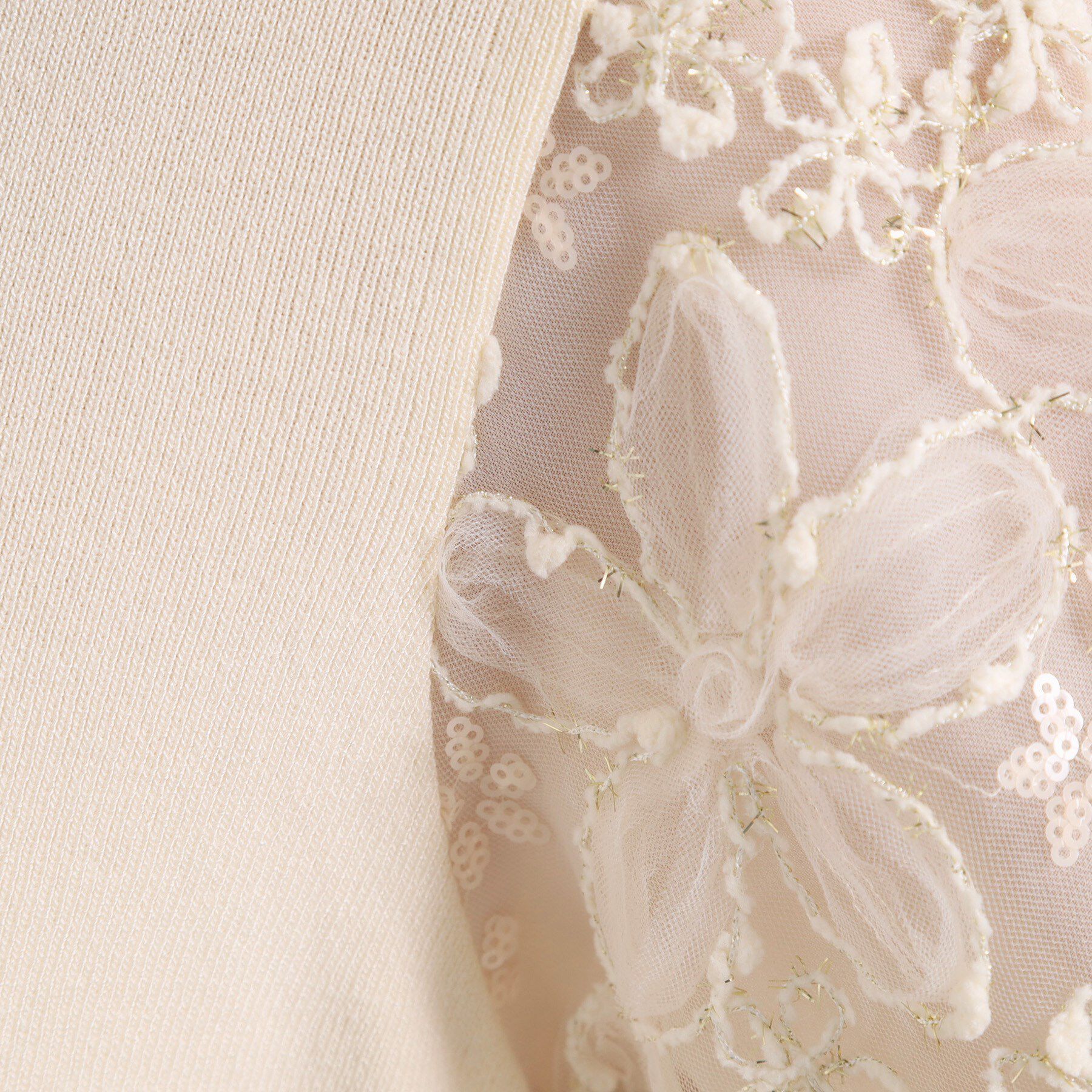 ITS&rsquo;DEMO「【手洗い可】立体レース袖ニット」|ニット・セーター|