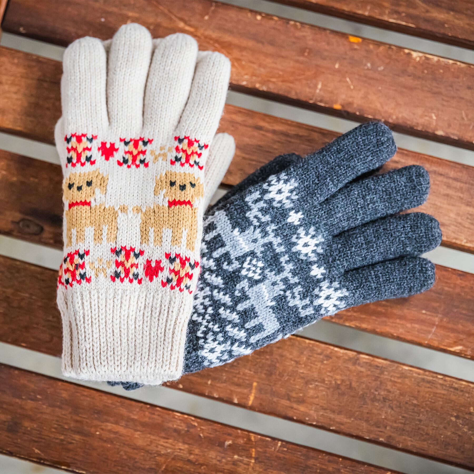 ITS&rsquo;DEMO「【手洗い可】アニマルニット手袋」|手袋|