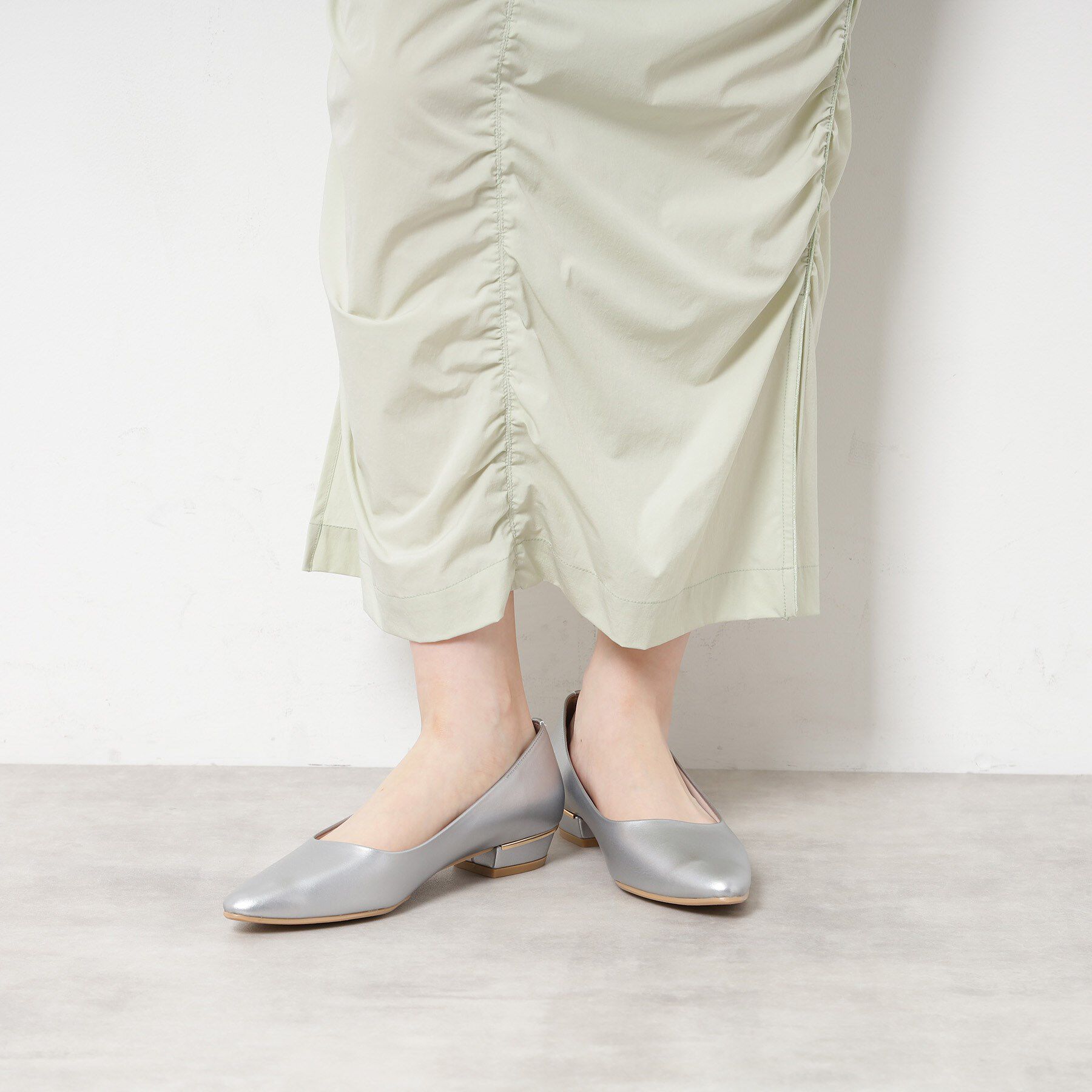 ESPERANZA「《定番》晴雨兼用クッションフラットパンプス」|パンプス|