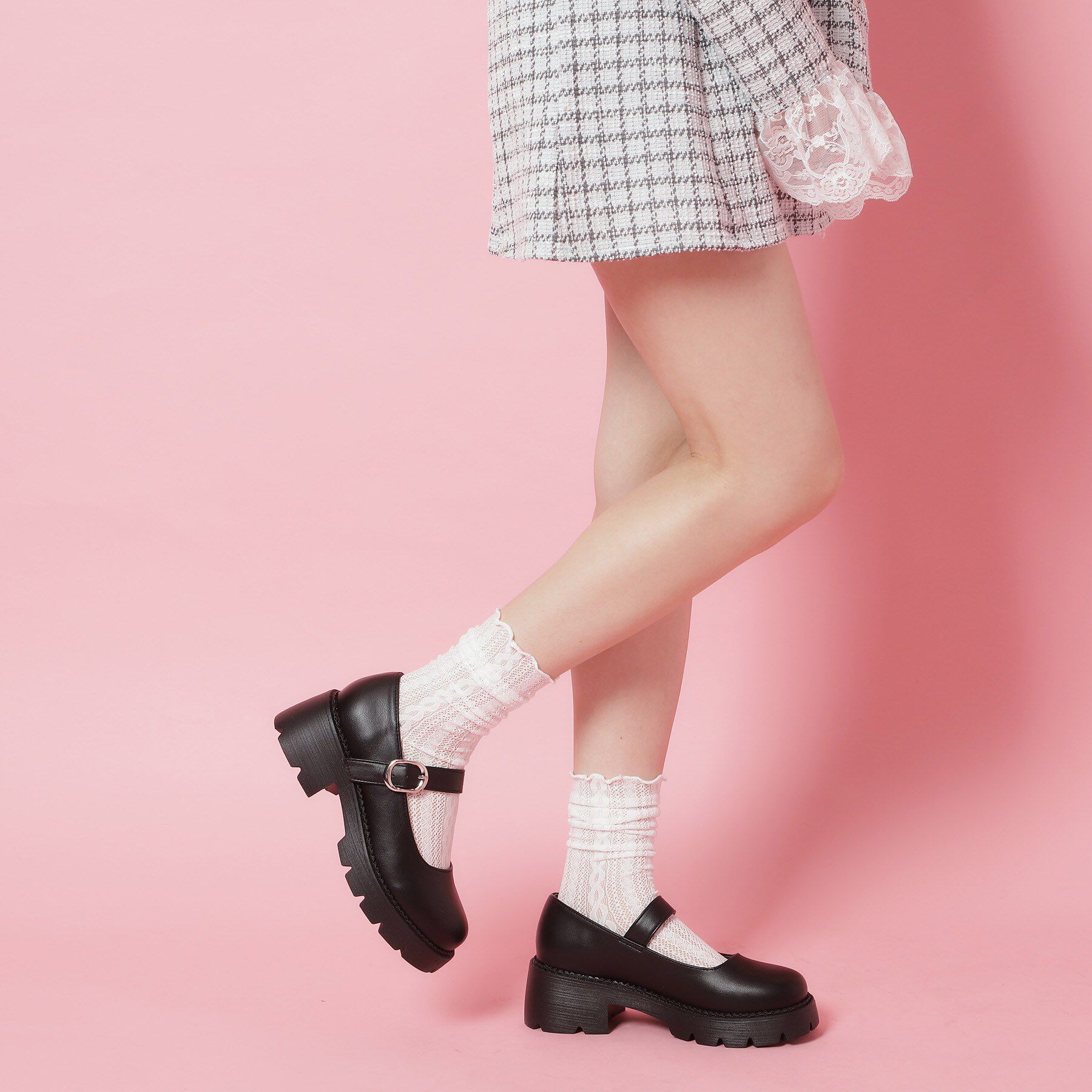 csT&P「ストラップ付パンプスメリージェーン」|パンプス|ブラック(019)