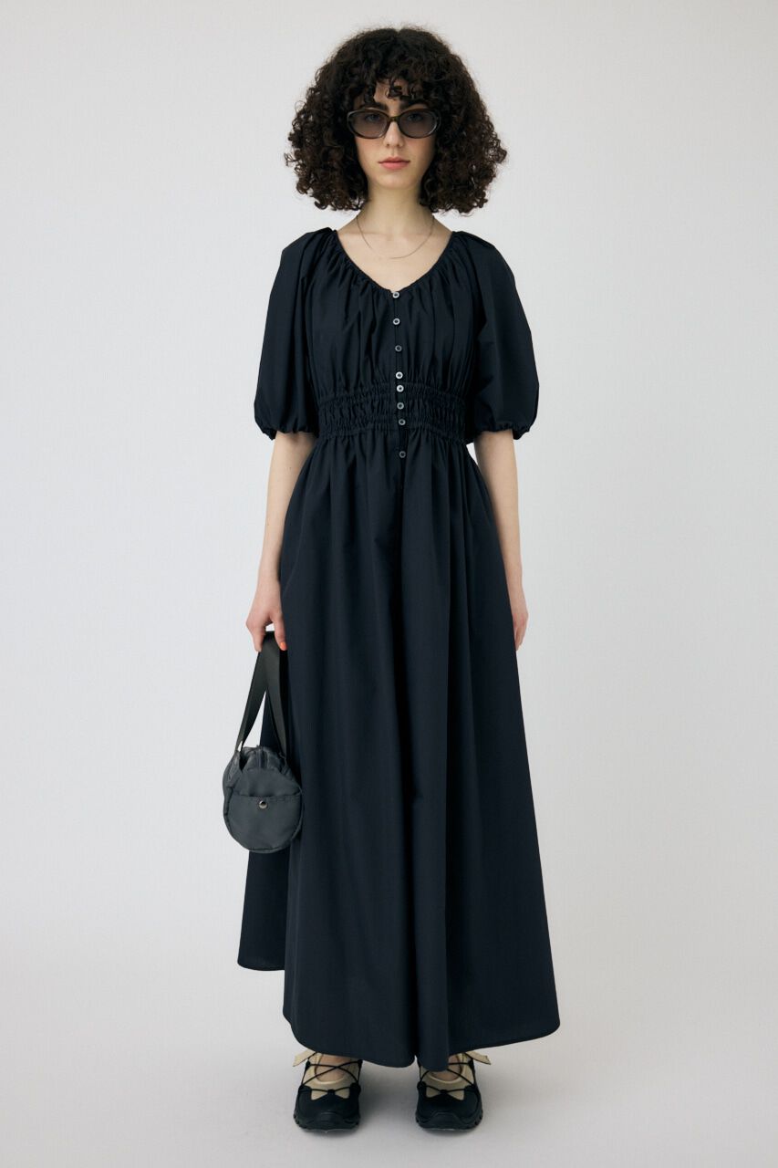 MOUSSY「WAIST GATHER ロングドレス」|ワンピース|