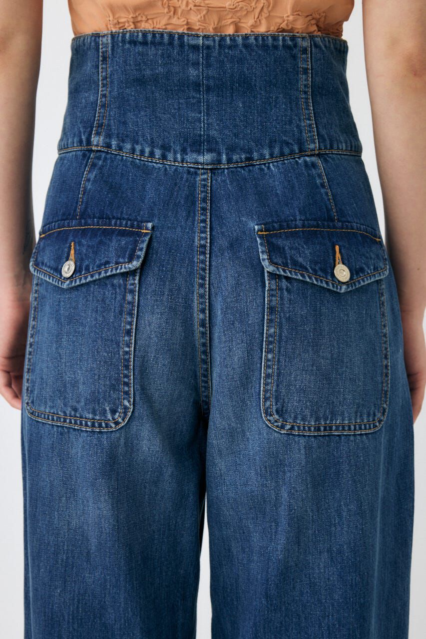 MOUSSY「CORSET DESIGN バギー デニム」|デニム|