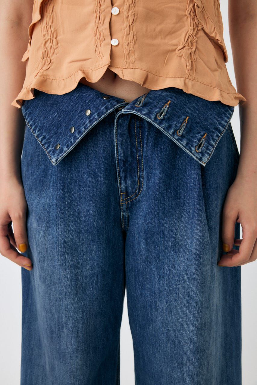 MOUSSY「CORSET DESIGN バギー デニム」|デニム|