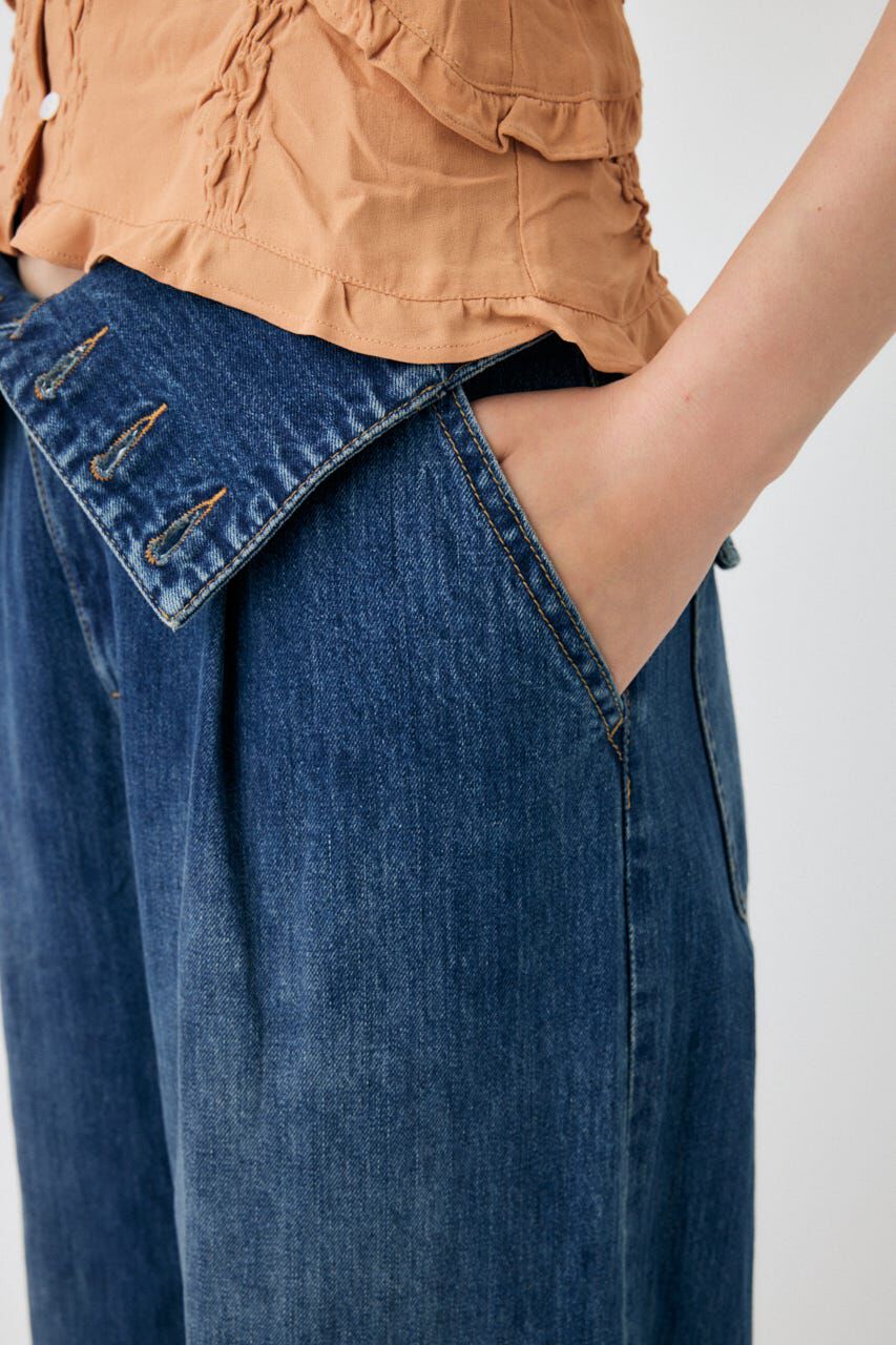 MOUSSY「CORSET DESIGN バギー デニム」|デニム|