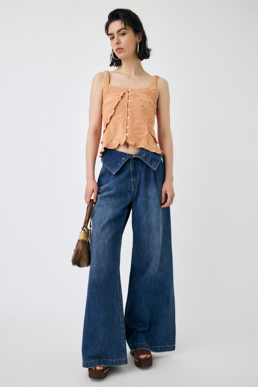 MOUSSY「CORSET DESIGN バギー デニム」|デニム|