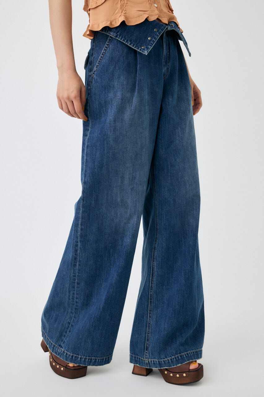 MOUSSY「CORSET DESIGN バギー デニム」|デニム|