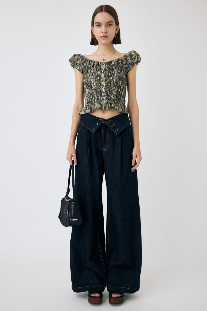 MOUSSY「CORSET DESIGN バギー デニム」|デニム|