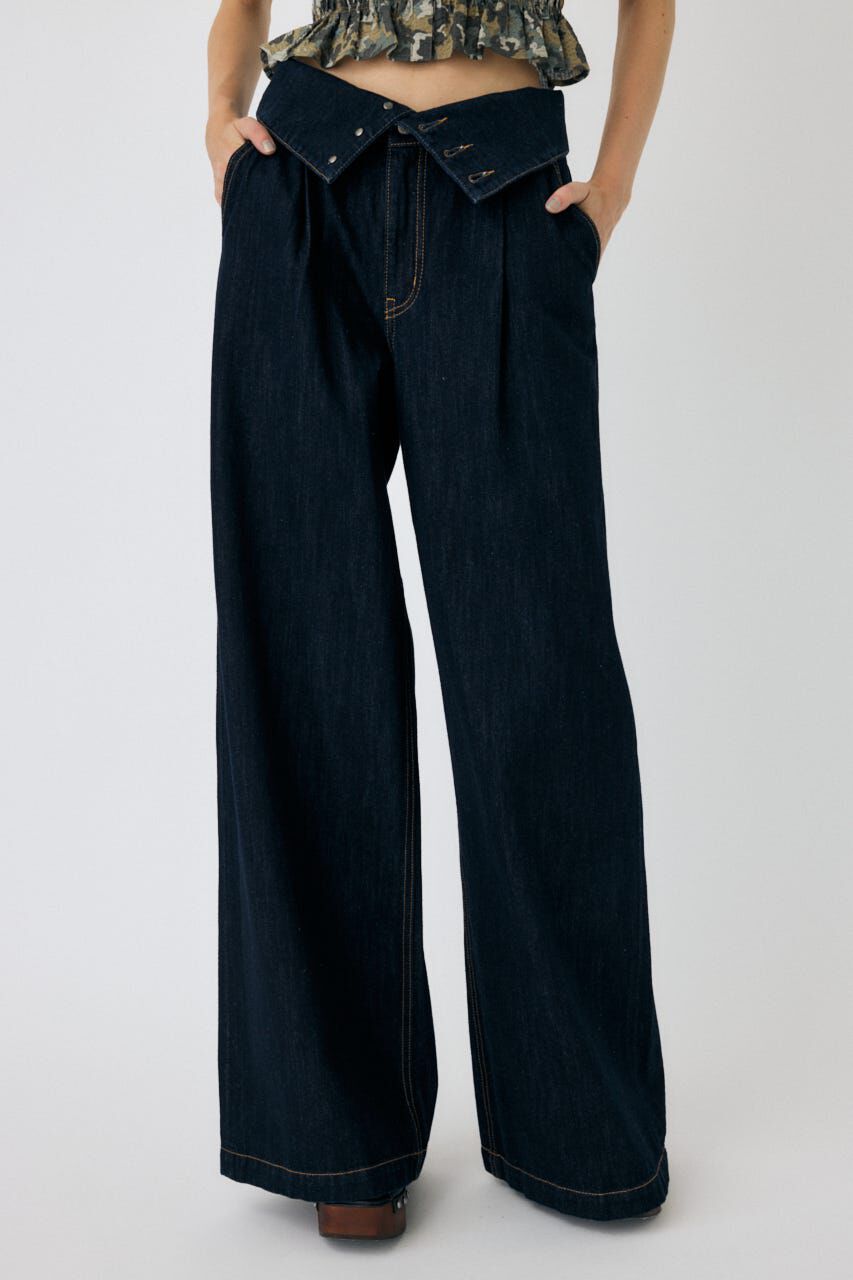 MOUSSY「CORSET DESIGN バギー デニム」|デニム|