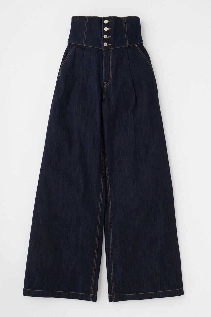 MOUSSY「CORSET DESIGN バギー デニム」|デニム|