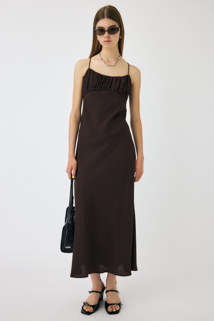 MOUSSY「DRAWSTRING STRAP SLIP ドレス」|ワンピース|