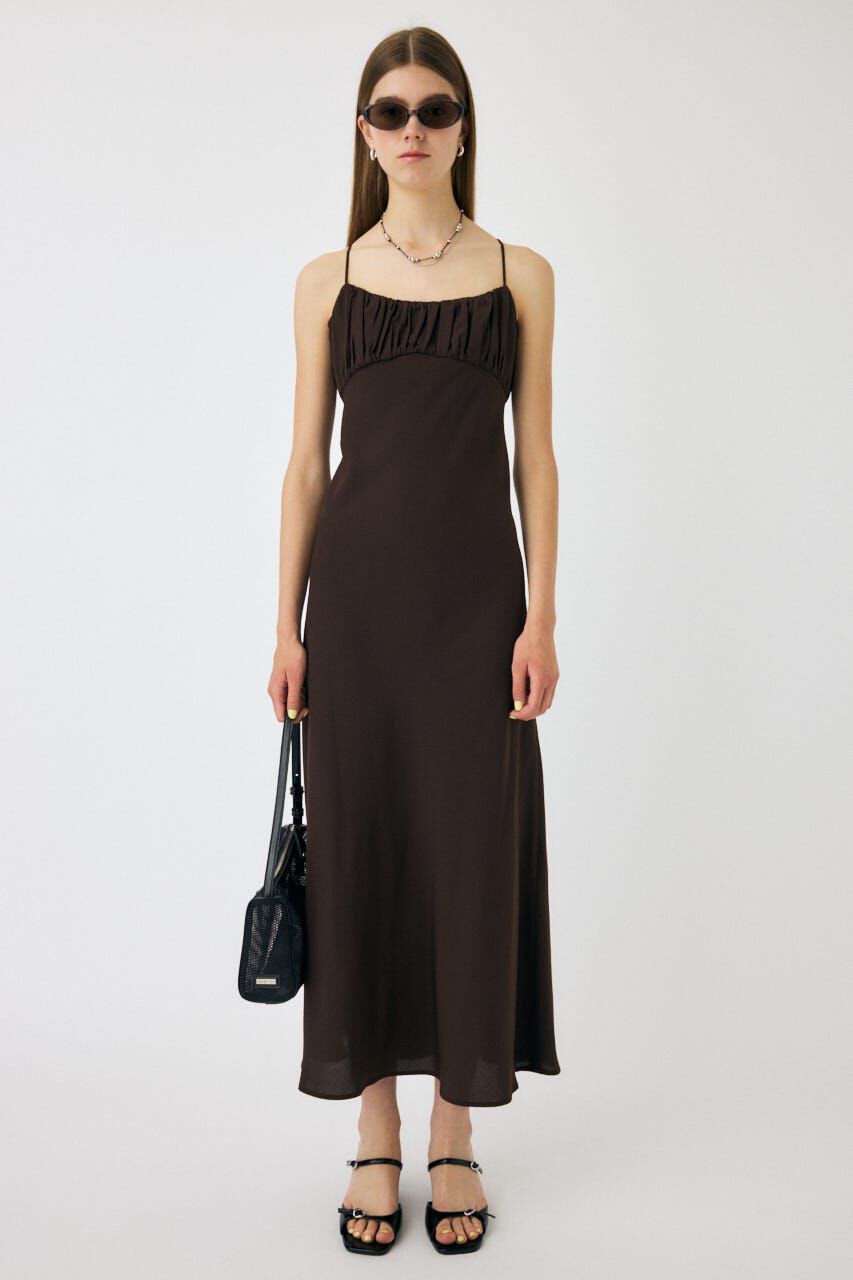 MOUSSY「DRAWSTRING STRAP SLIP ドレス」|ワンピース|