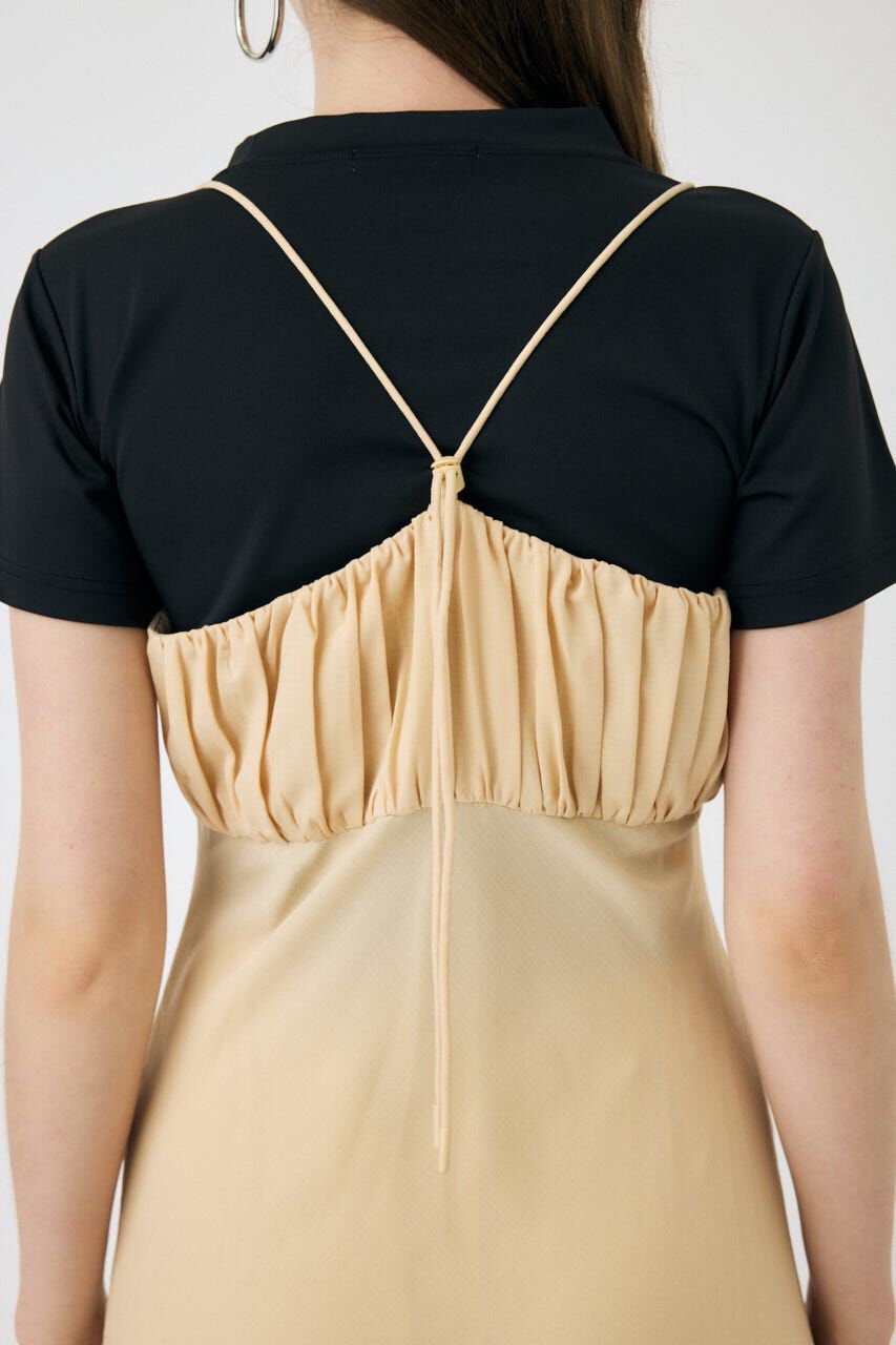 MOUSSY「DRAWSTRING STRAP SLIP ドレス」|ワンピース|