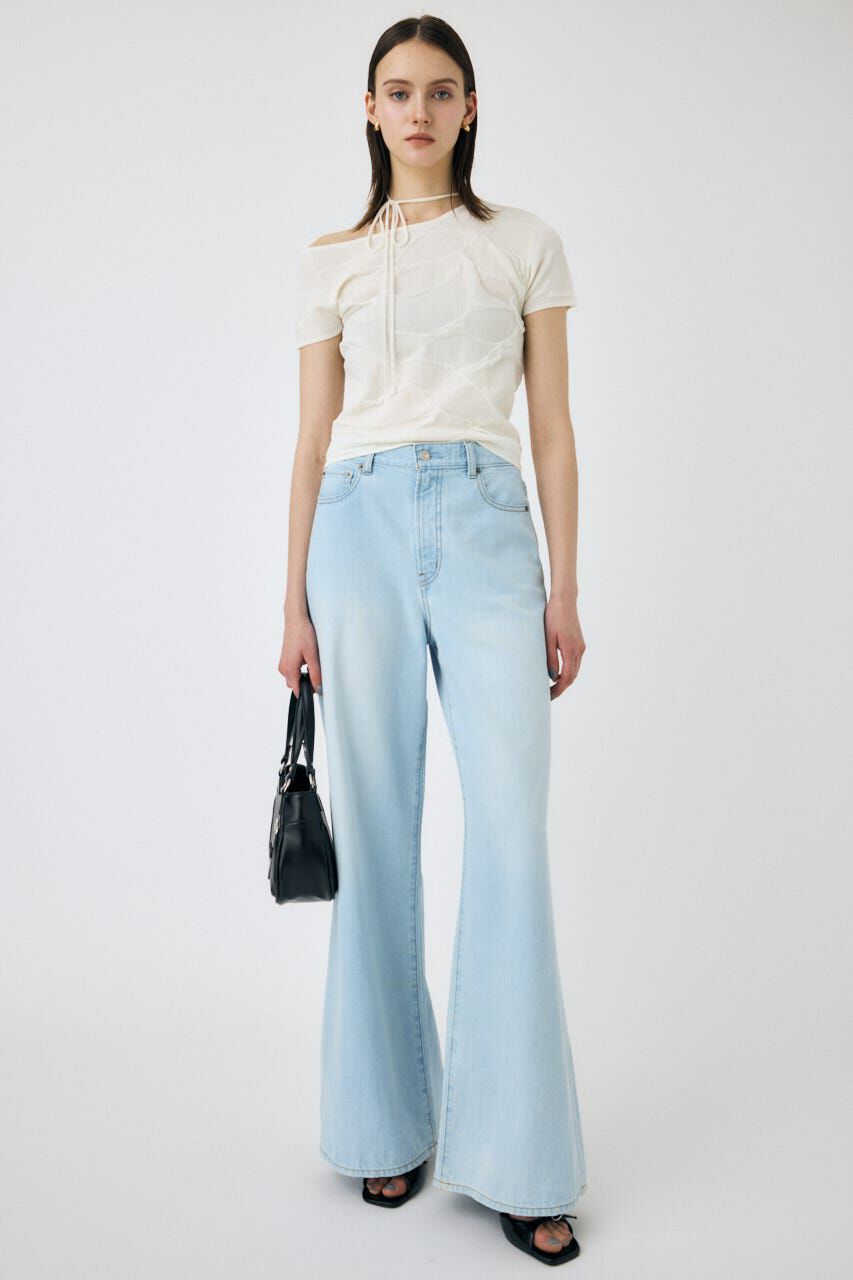 MOUSSY「NECK STRAP ジャガード TEE」|ニット・セーター|