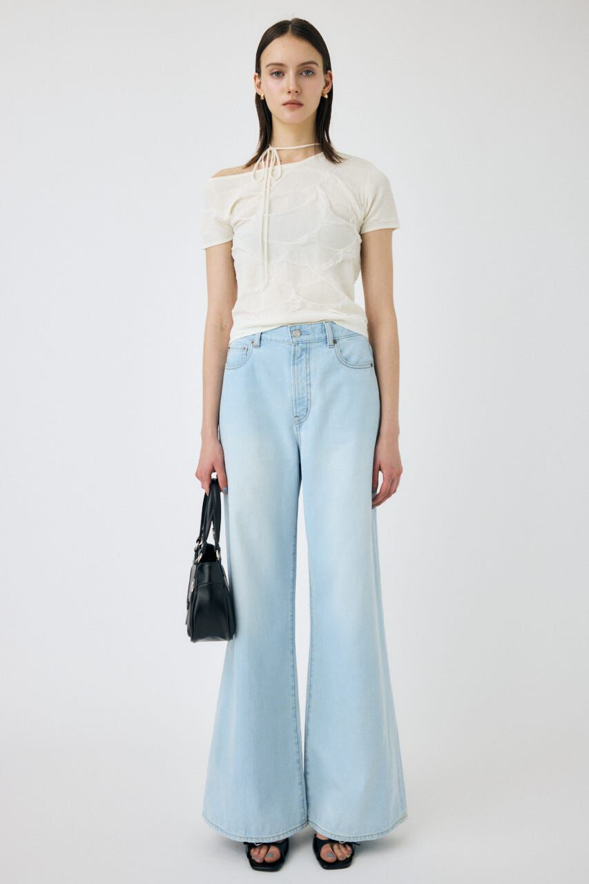 MOUSSY「NECK STRAP ジャガード TEE」|ニット・セーター|