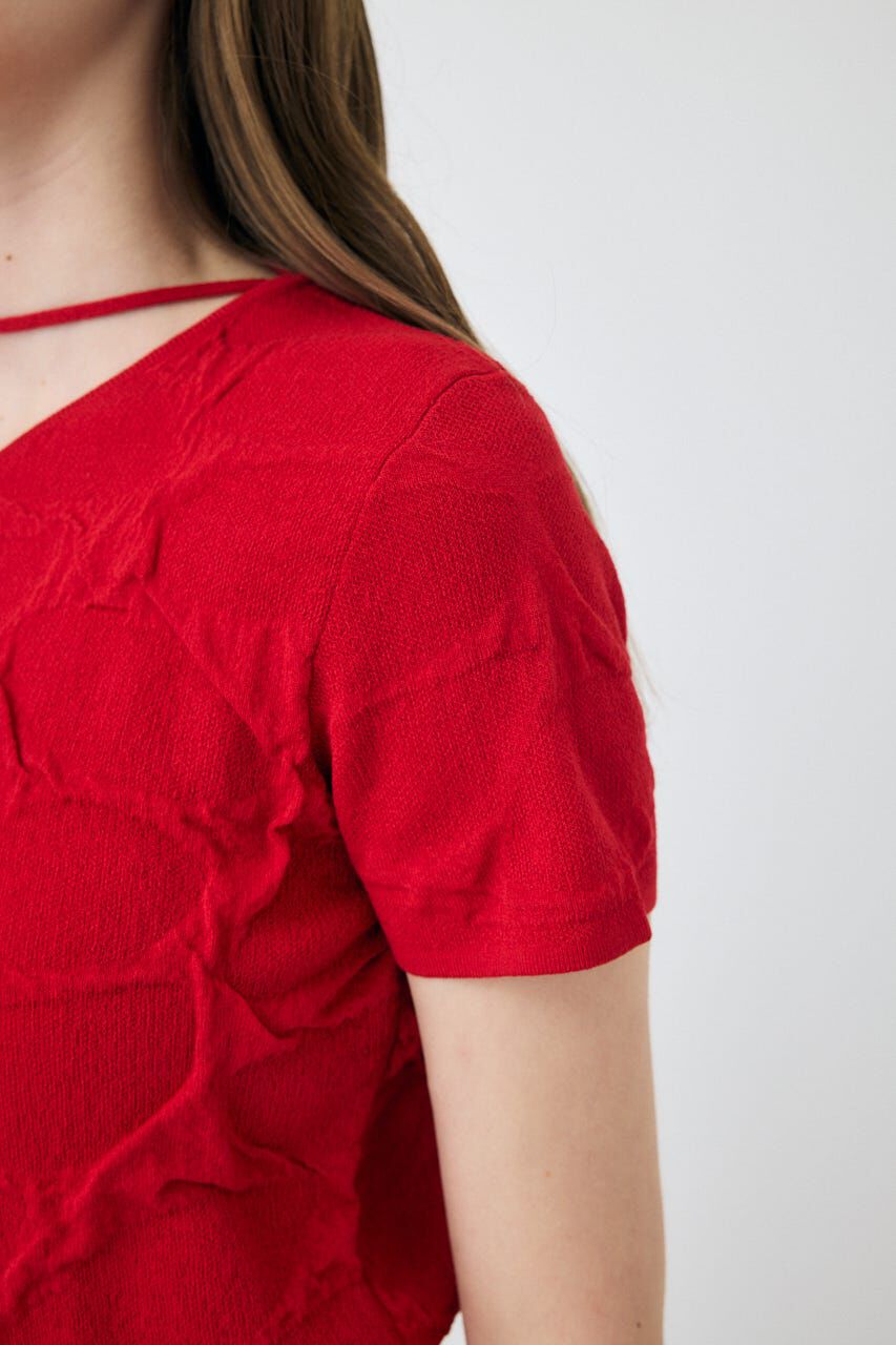 MOUSSY「NECK STRAP ジャガード TEE」|ニット・セーター|