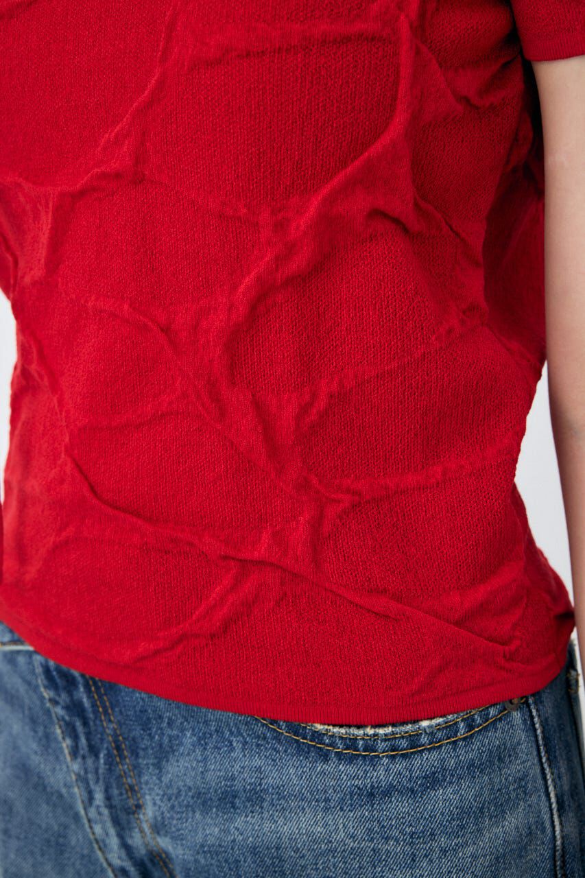 MOUSSY「NECK STRAP ジャガード TEE」|ニット・セーター|