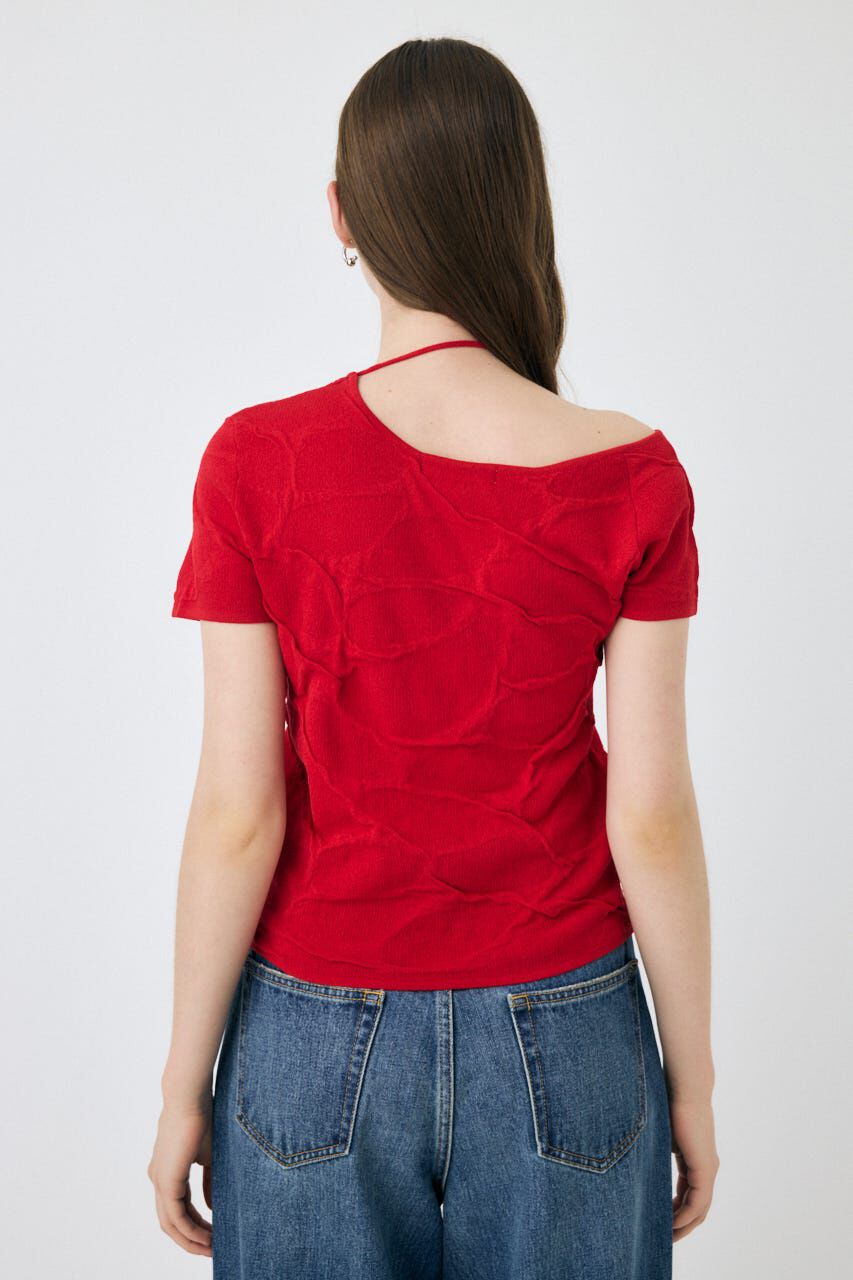 MOUSSY「NECK STRAP ジャガード TEE」|ニット・セーター|