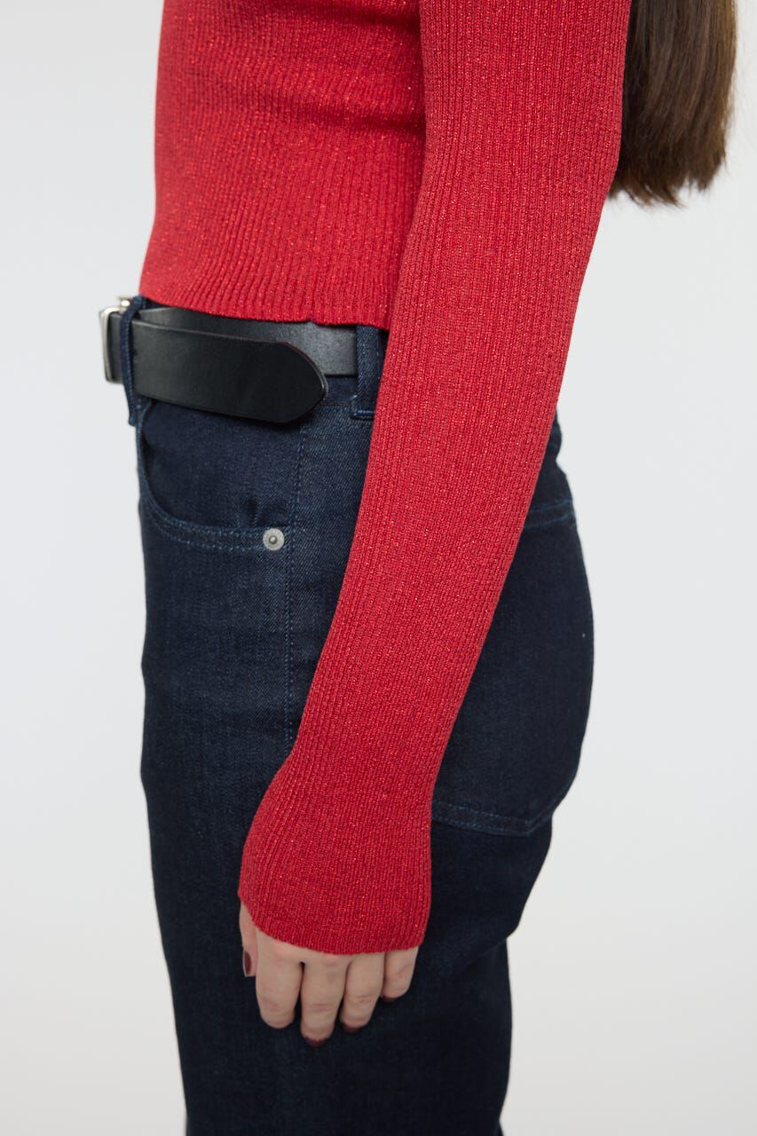 MOUSSY「GLITTER TIE KNIT トップス」|ニット・セーター|