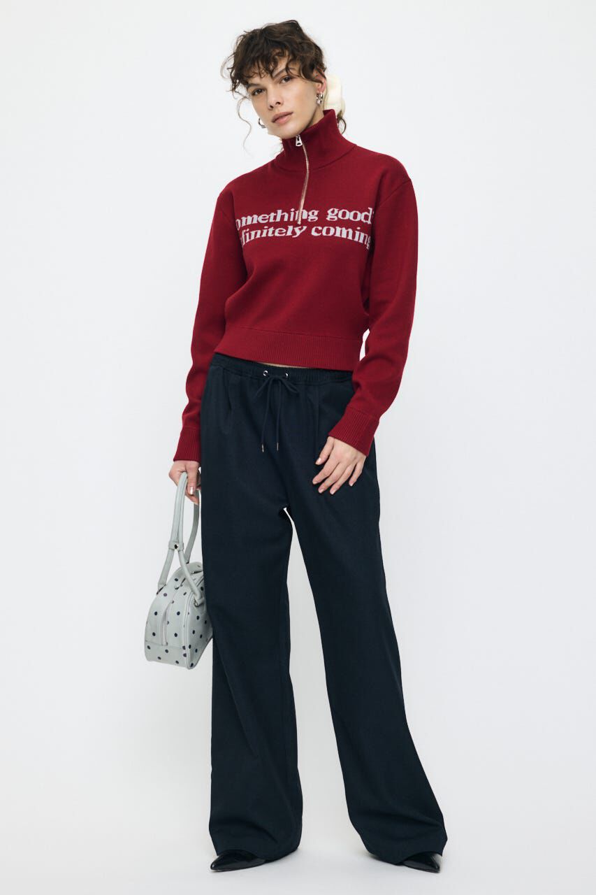 MOUSSY「LETTERED HALF ZIPセーター」|ニット・セーター|