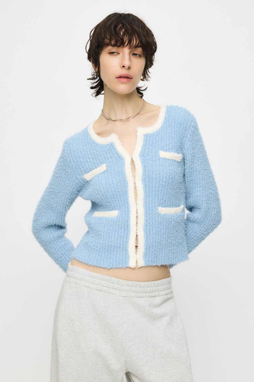 MOUSSY「FANCY YARN BI COLOR カーディガン」|カーディガン|