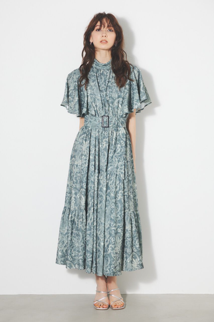 rienda「スリットショルダーフレアSLV OP」|ワンピース|