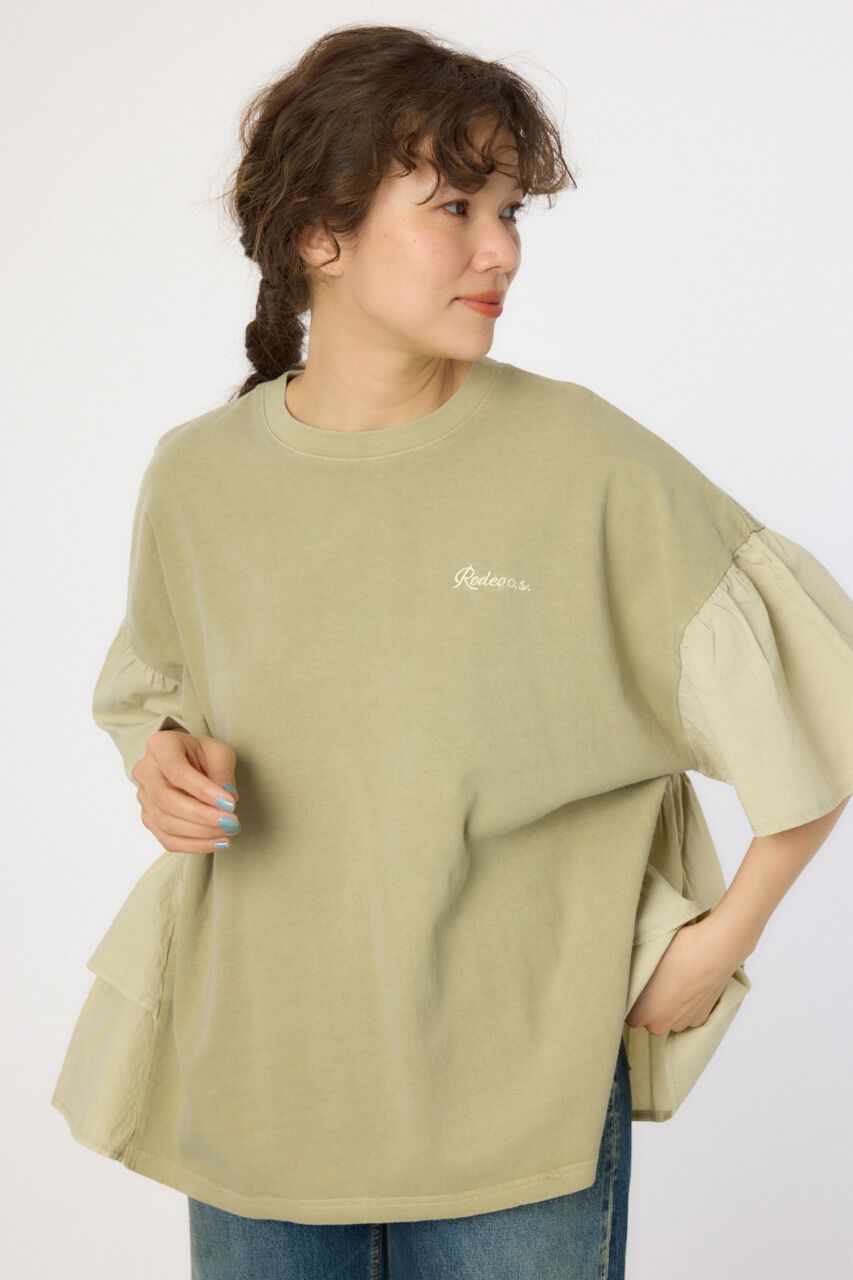 RODEO CROWNS「ピグメントバックフリルトップス」|Tシャツ・カットソー|