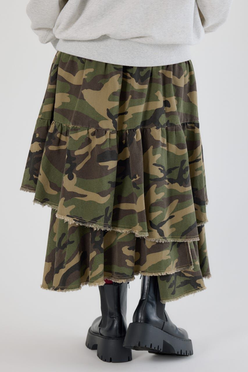 RODEO CROWNS「CAMOランダムティアードスカート」|スカート|