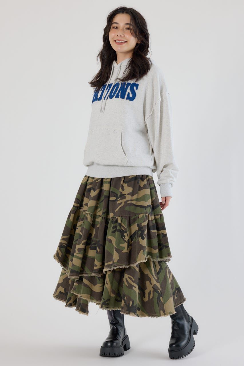 RODEO CROWNS「CAMOランダムティアードスカート」|スカート|