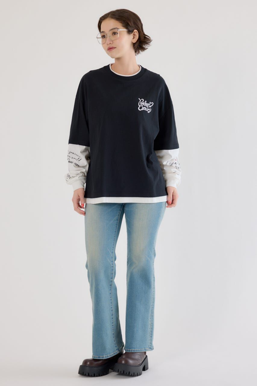 RODEO CROWNS「ハートフェイクレイヤードトップス」|Tシャツ・カットソー|