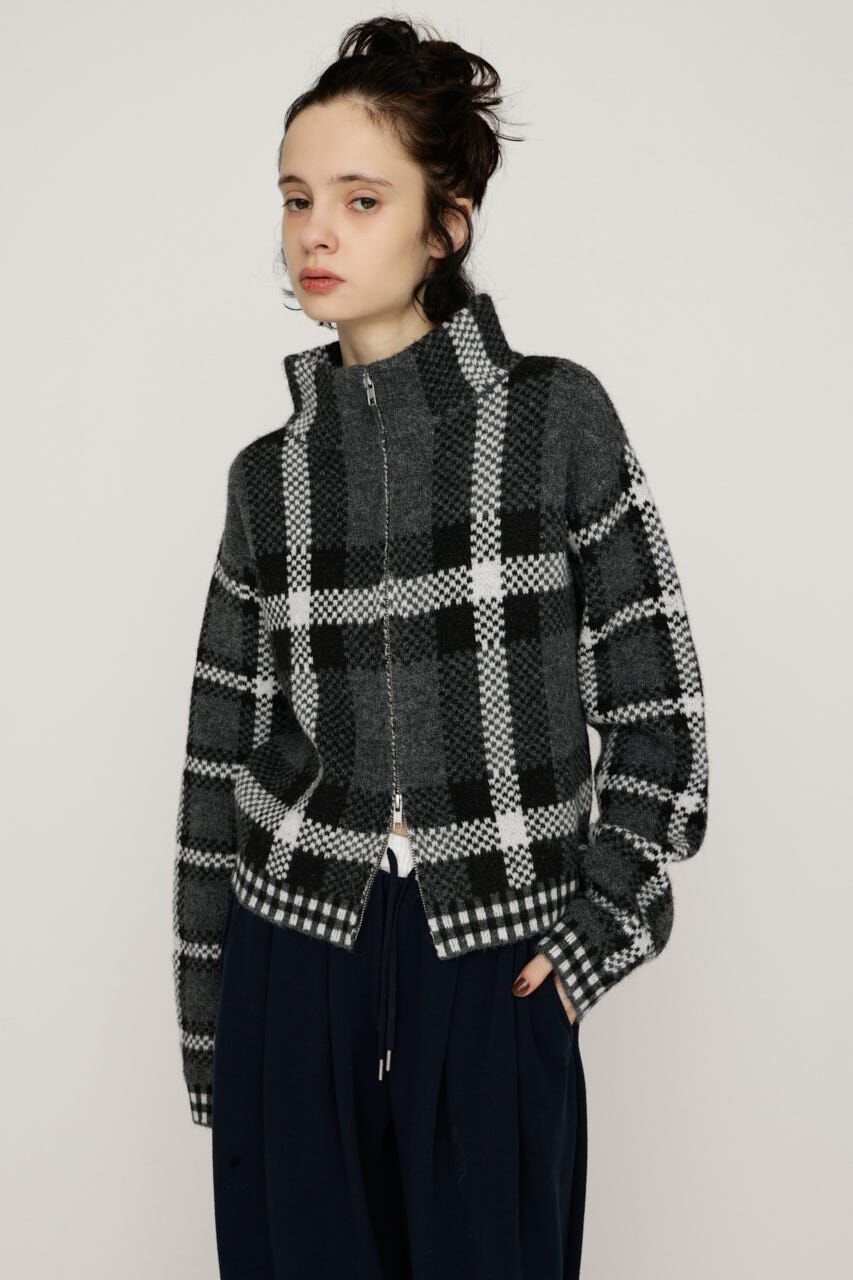 SLY「JQ KNIT FRONT ZIP カーディガン」|カーディガン|