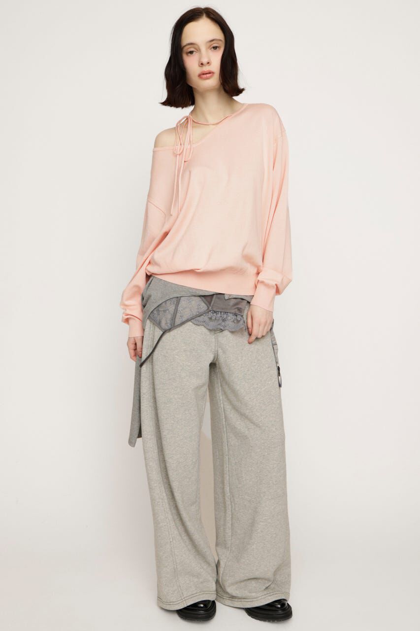 SLY「ASYMMETRY NECK LOOSE トップス」|ニット・セーター|