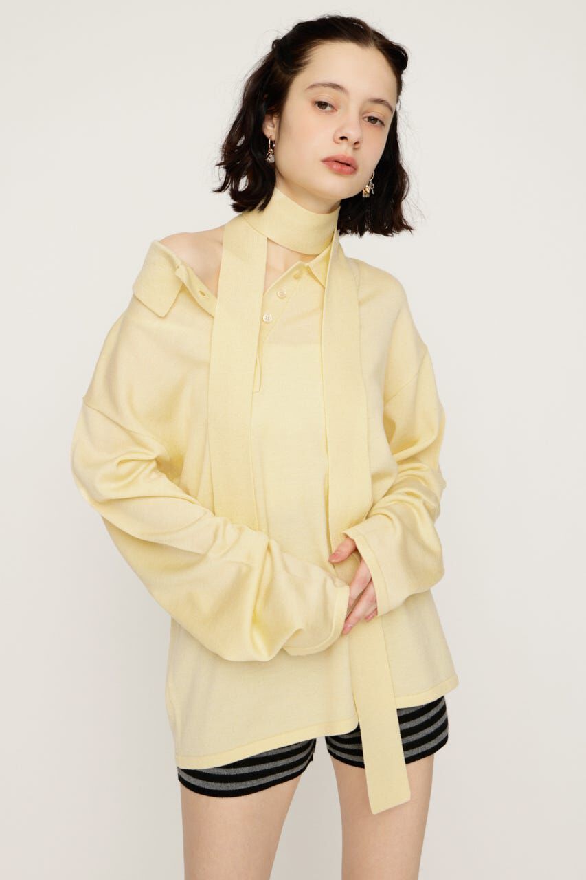 SLY「HG KNIT ASYMMETRY トップス」|ニット・セーター|