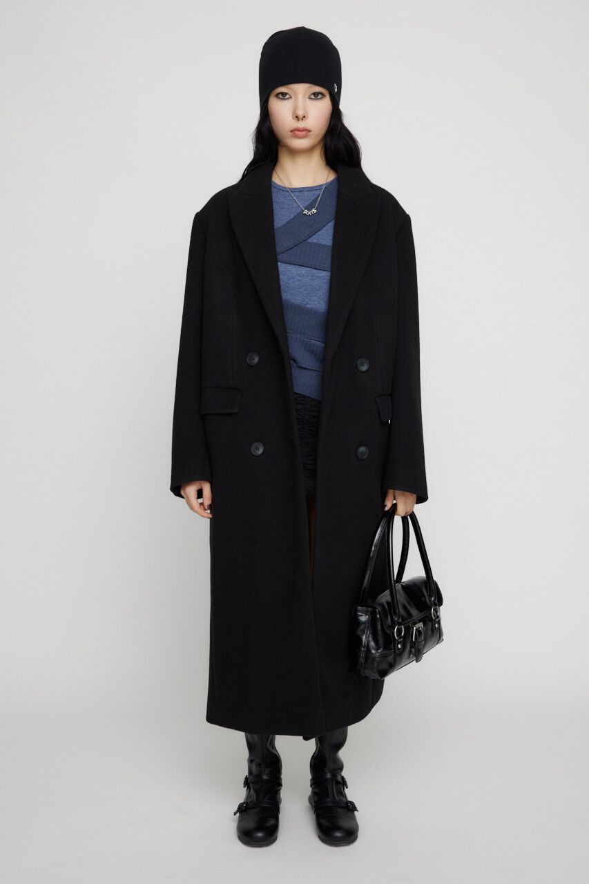 LAGUA GEM「LOOSY DOUBLE ロングコート」|その他|BLK