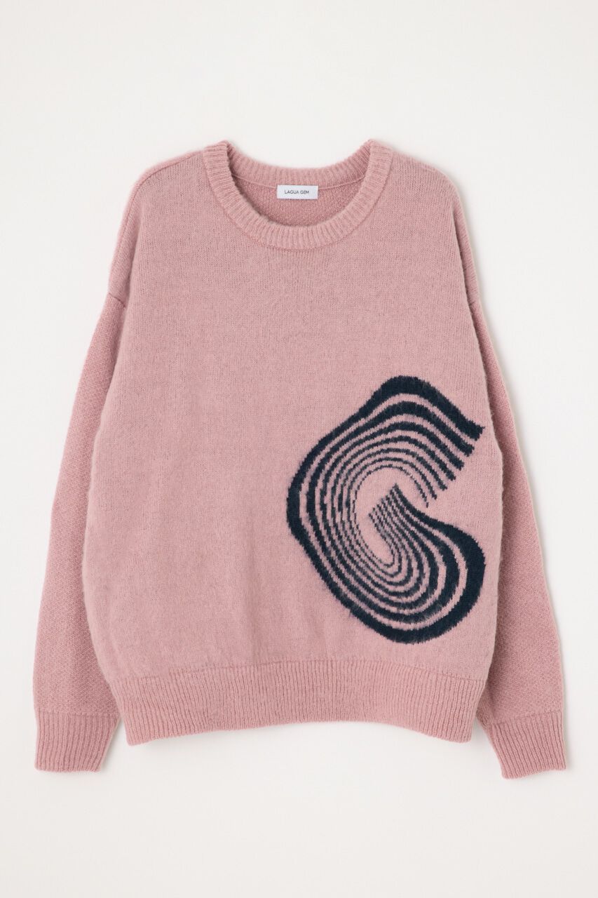 LAGUA GEM「BIG LOGO SHAGGY ニット」|ニット・セーター|